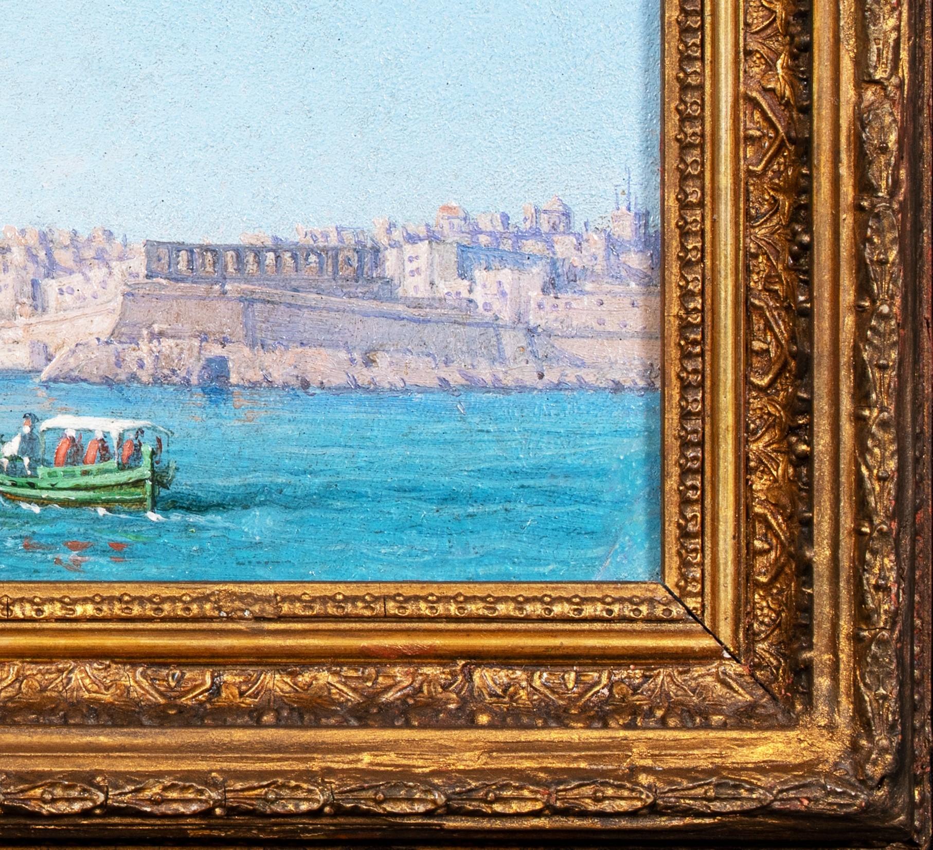 Il Grand Harbour, La Valletta Malta 

di Luigi M. Gallea (1847-1917)

Veduta ottocentesca del Porto Grande, La Valletta, Malta, olio su tavola di Luigi M Gallea. Eccellente qualità e condizione rara vista panoramica di La Valletta e un esempio