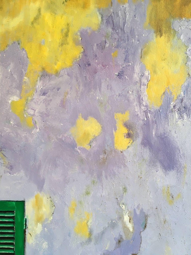 Unknown - The Green Window, Abstract Oil, British Artist For Sale at ...