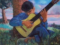 The Guitar Player, Musician Moody Landscape, Slightly Romantic