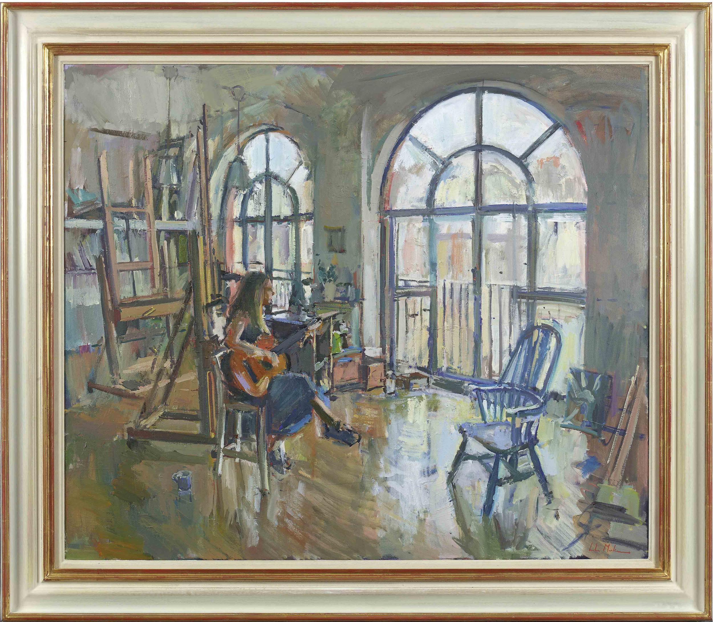 The Guitarist - Painting by Luke Martineau