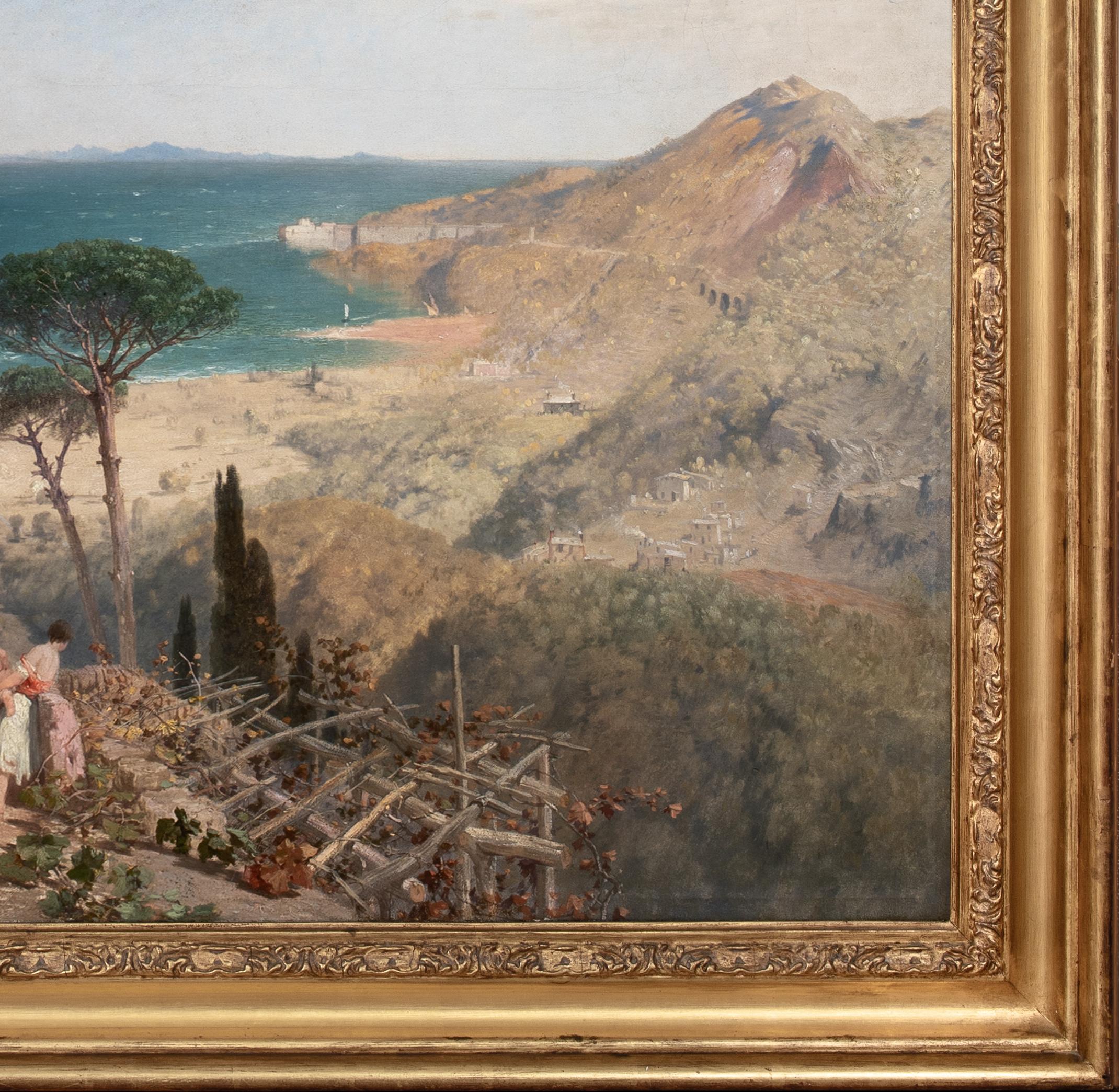 The Gulf Of Spezia, 19th Century

by James Baker Pyne (1800-1870)  to $70,000

Large 19th Century landscape view of the Gulf Of Spezia, oil on canvas by James Baker Pyne. Extensive coastal view of the Gulf Of Spezia from the hills with figures in