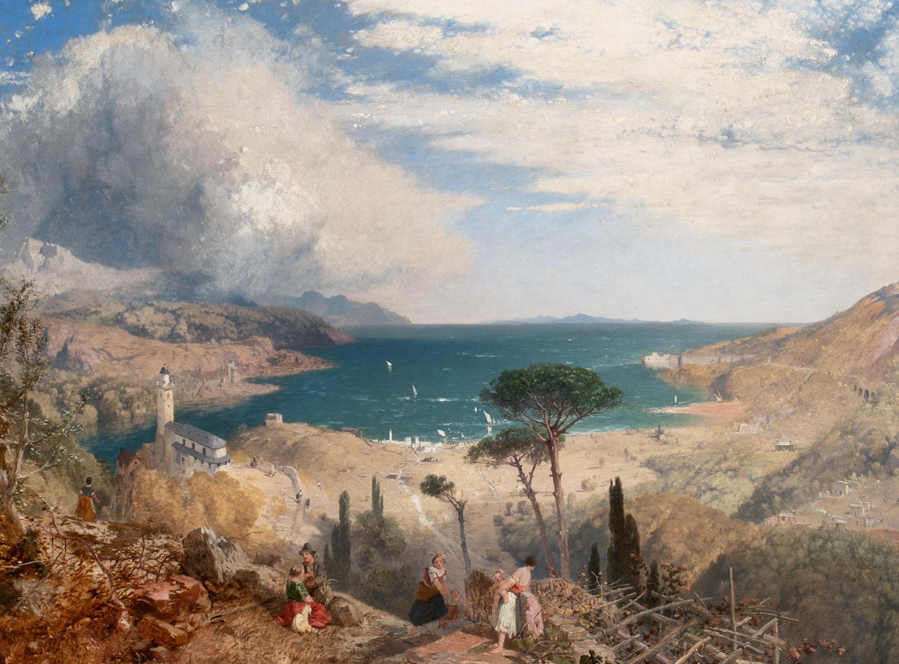 The Gulf Of Spezia, 19th Century  by James Baker Pyne (1800-1870) For Sale 1
