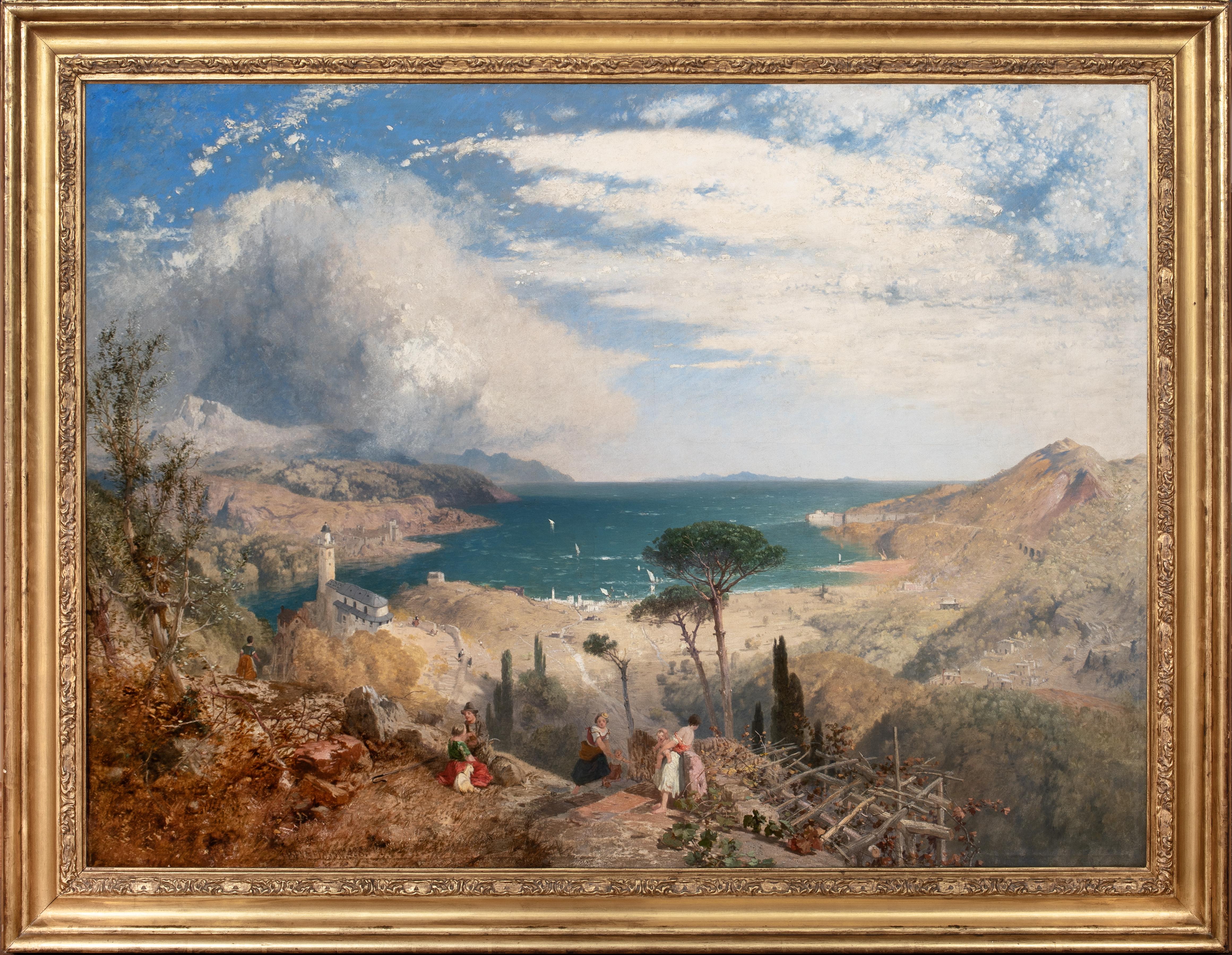 Unknown Landscape Painting - The Gulf Of Spezia, 19th Century  by James Baker Pyne (1800-1870)