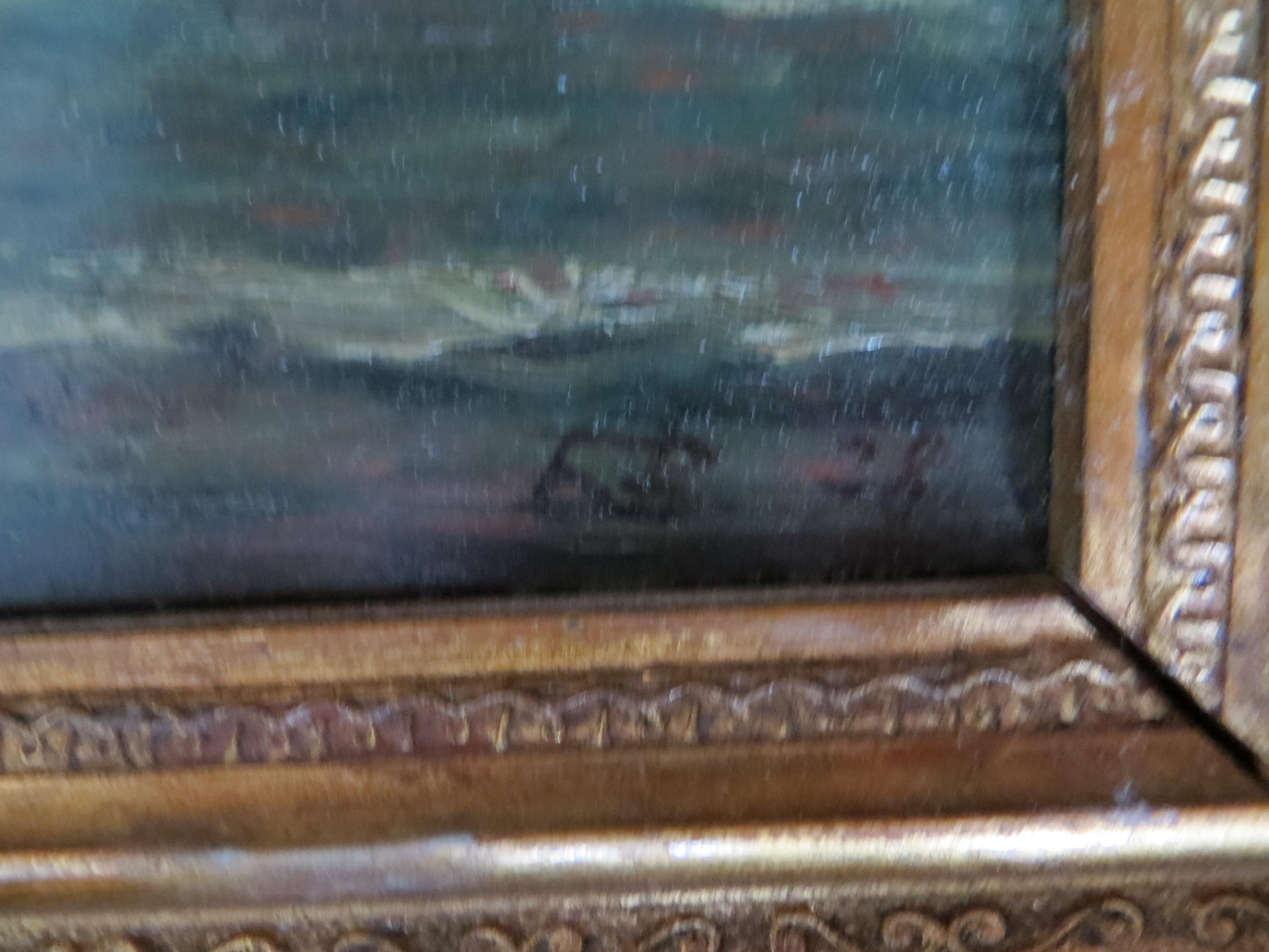 Oil on panel attributed to Eugen Boudin representing a Norman navy