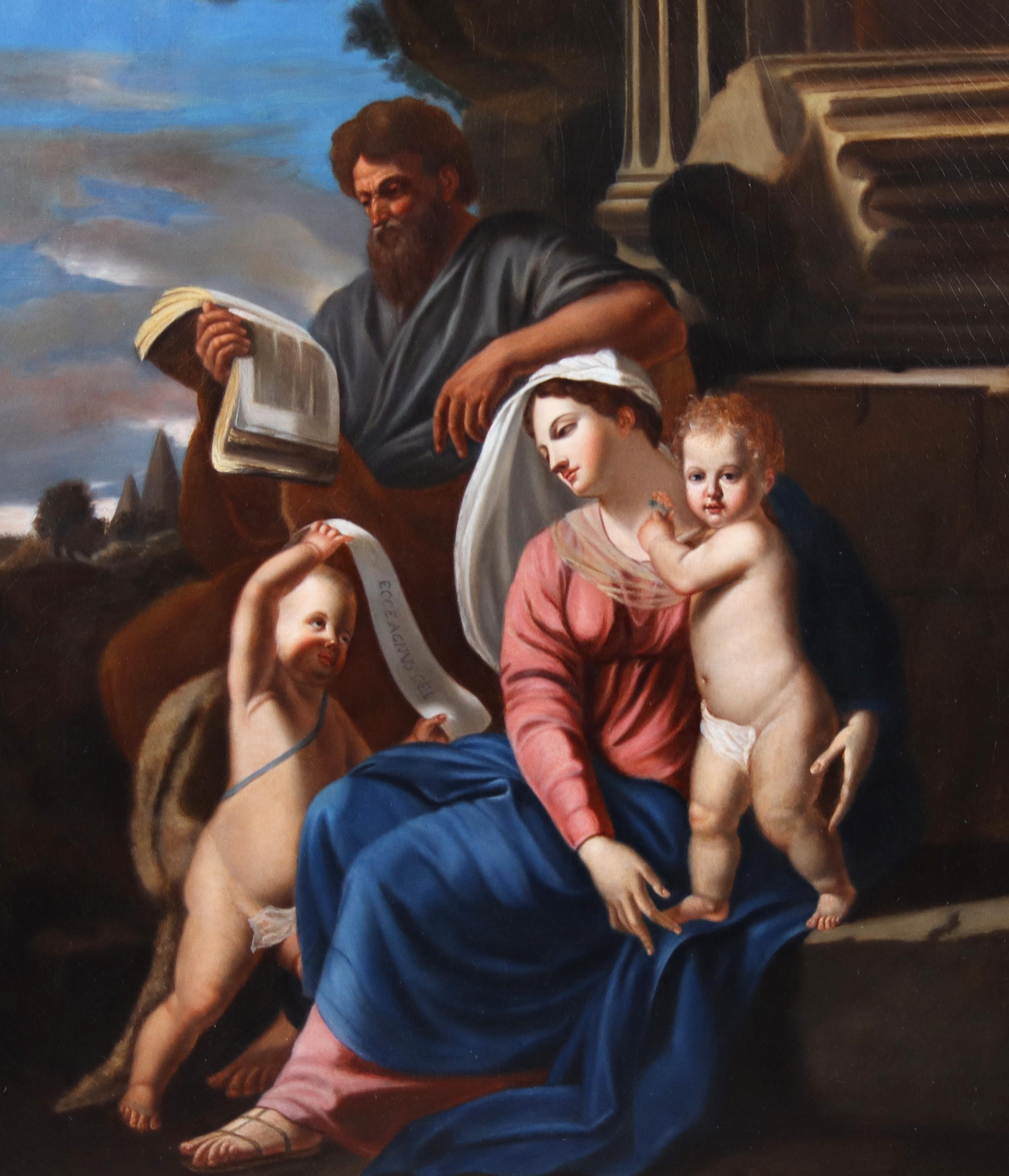 La famille saint-jean avec l'infant Saint Jean Baptiste  - Painting de Unknown