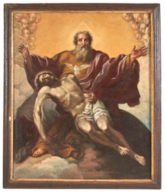 Sainte Trinité baroque italienne, signée L. G.