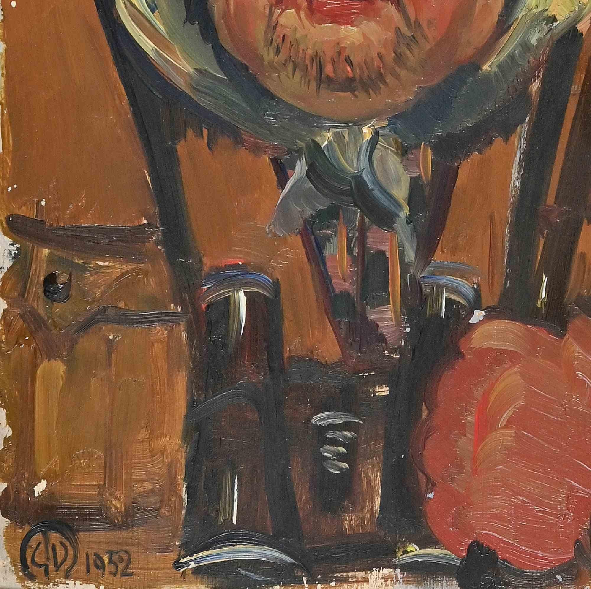 Der Jäger – Ölgemälde – 1952 (Neue Wilde), Painting, von Unknown