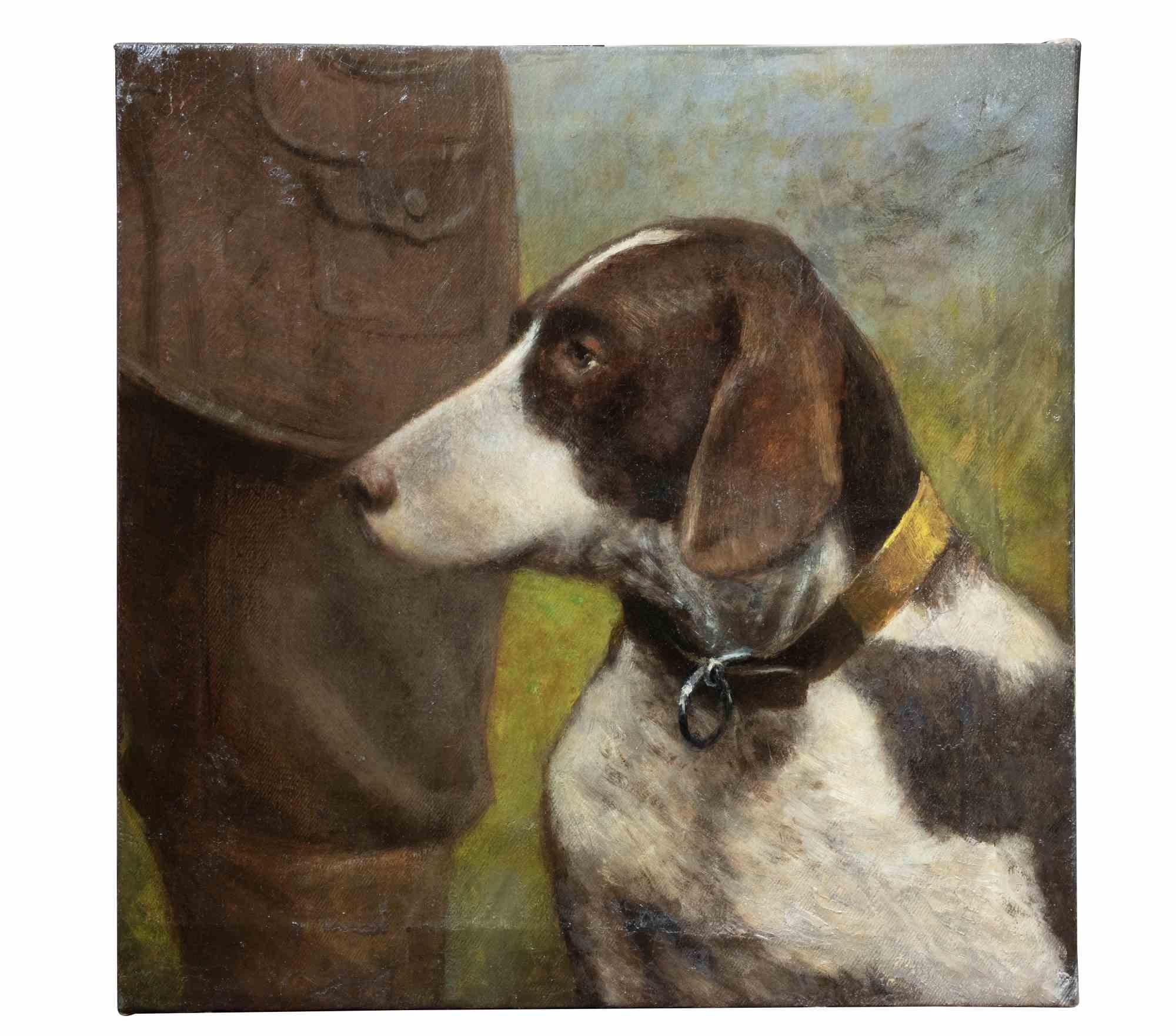 The Hunting Dog - Oil Paint - Late 19th Century 
