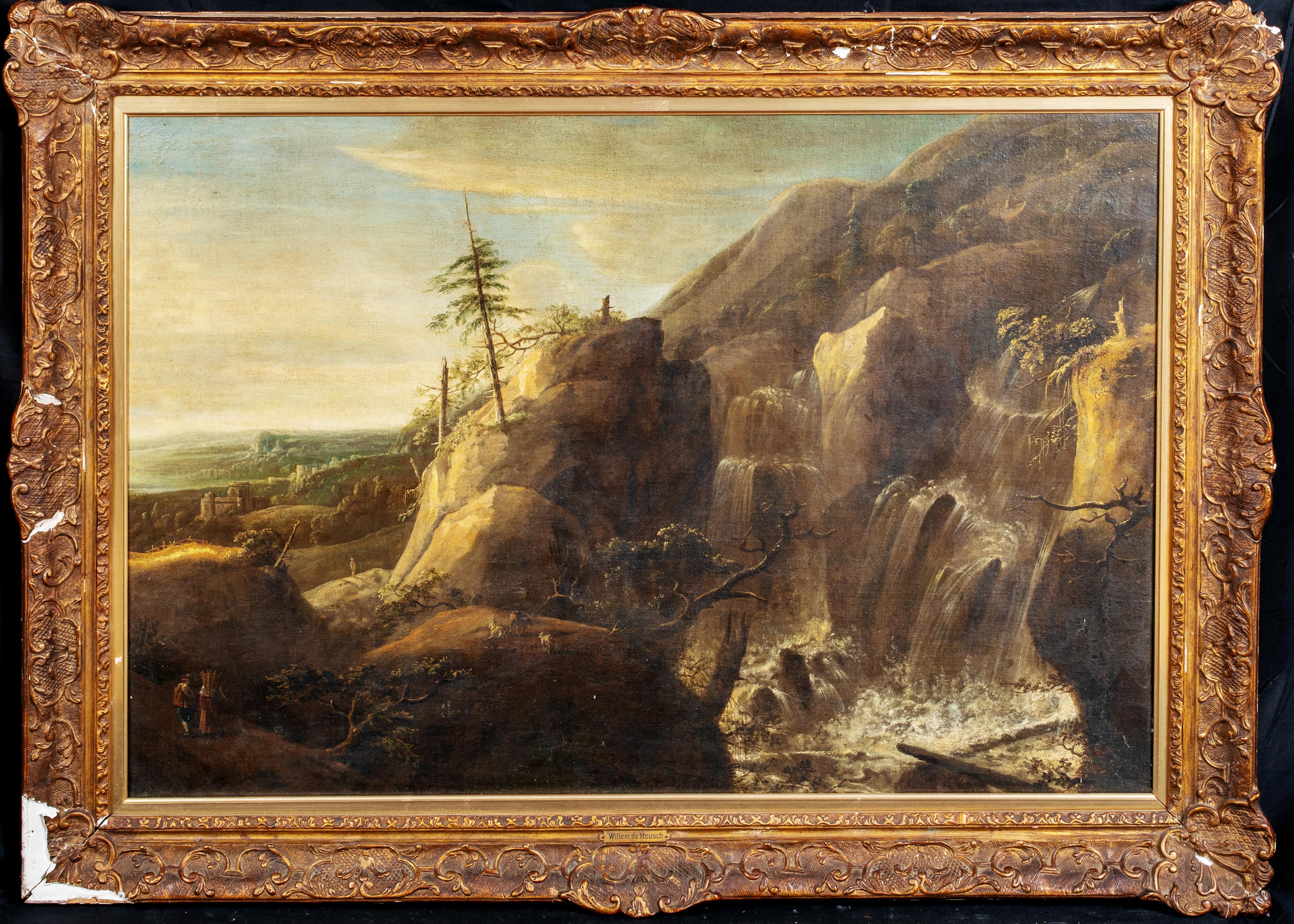 Unknown Landscape Painting - The Hunting Party, 17th Century - School of Simon KICK (1603-1652)