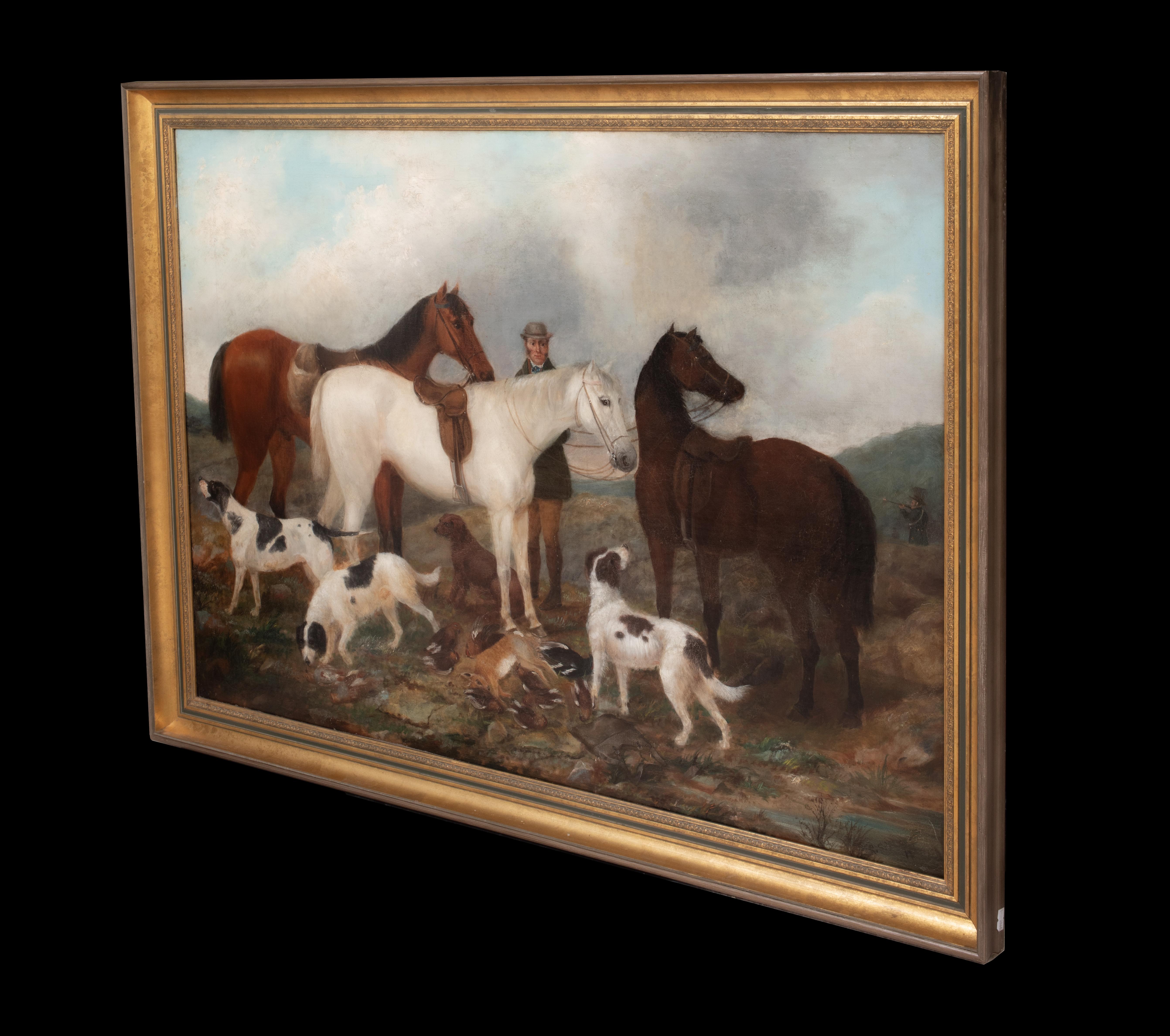 The Hunting Party, Scottish Moors, 19th Century   by ROBERT CLEMINSON (1844-1902 For Sale 5