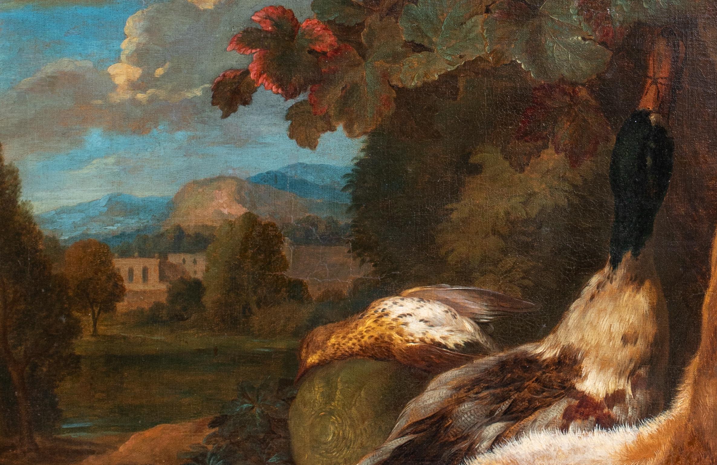 Il ritorno dei cacciatori, natura morta di selvaggina, 18° secolo  da Gerard Rysbraeck 3