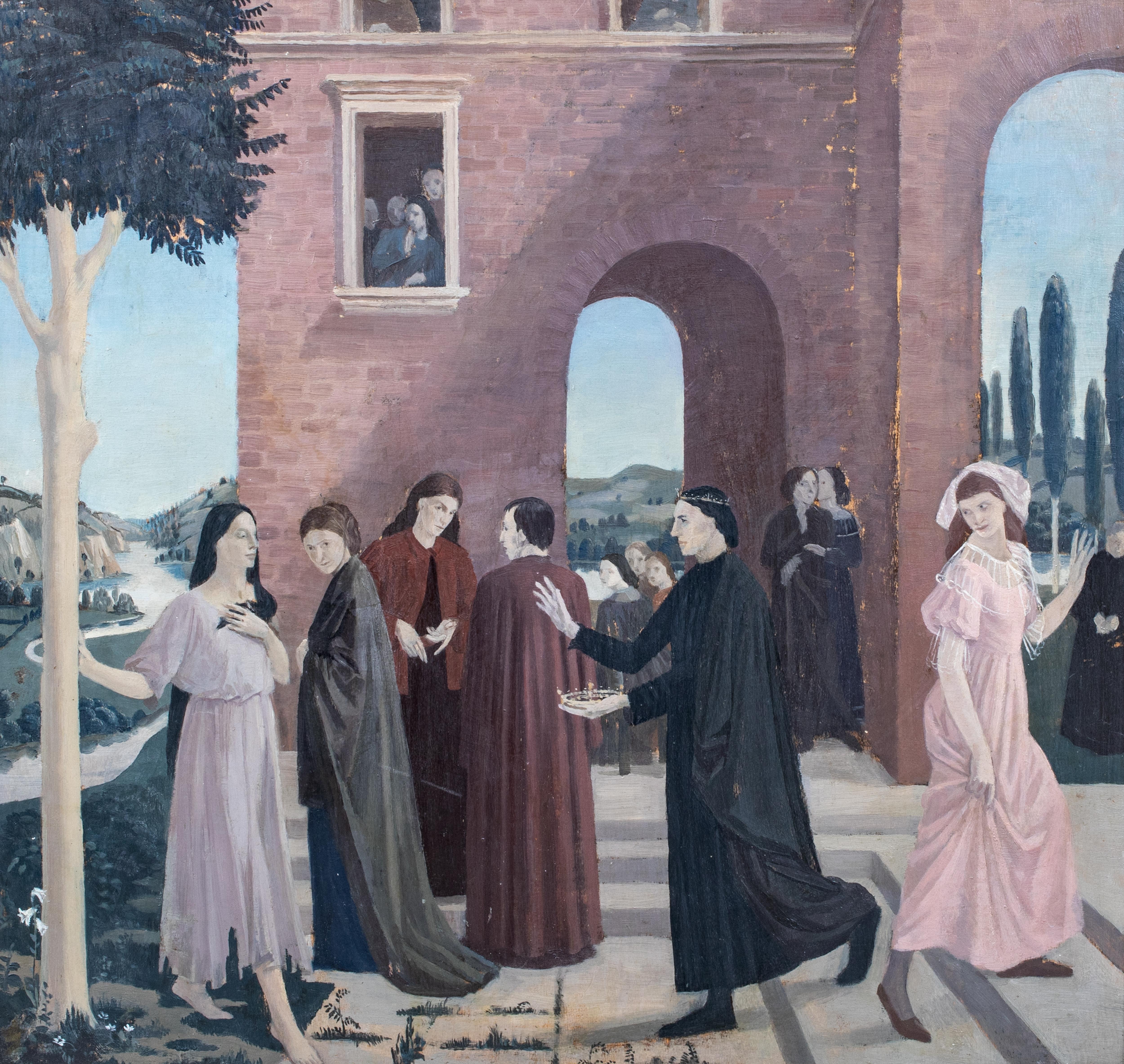 The King & The Beggar Maid, early 20th Century 

by MARJORIE MCGILL (BRITISH, 1908-1996)

Large early 20th Century English Arts & Crafts School scene of the King & The Beggar, oil on board. Painted for a commissioned mural decoration taken from
