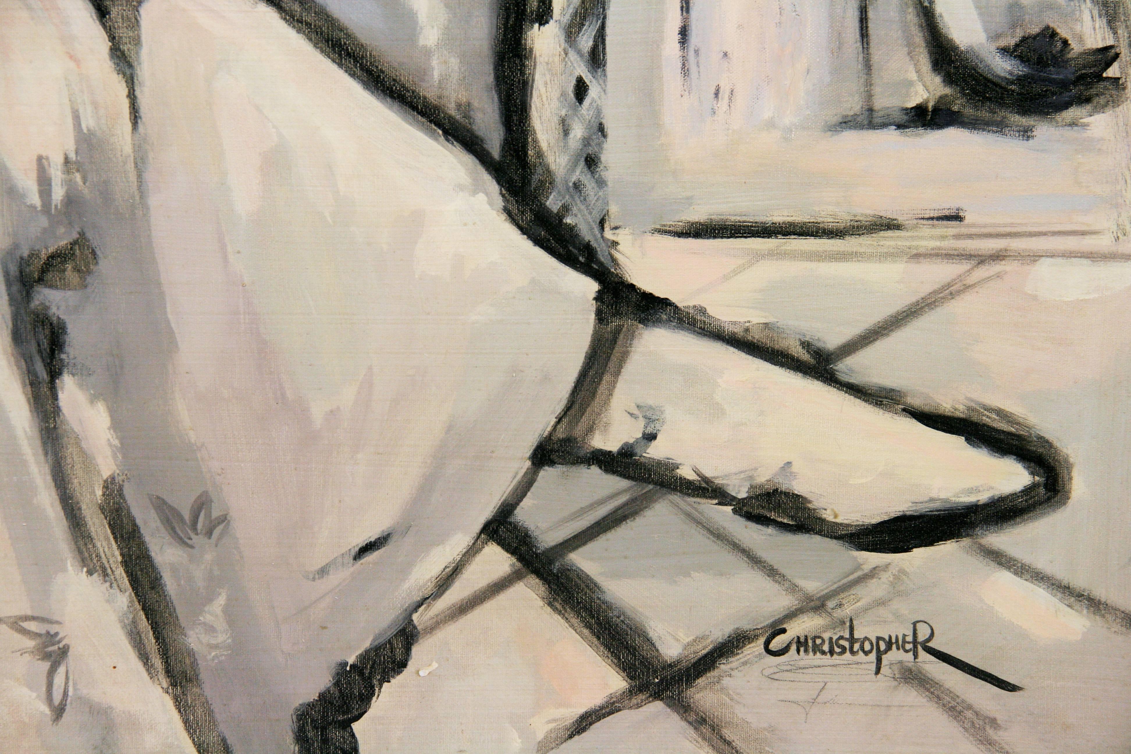  The Lady in White Impressionist Over sized Figurative  Painting 1