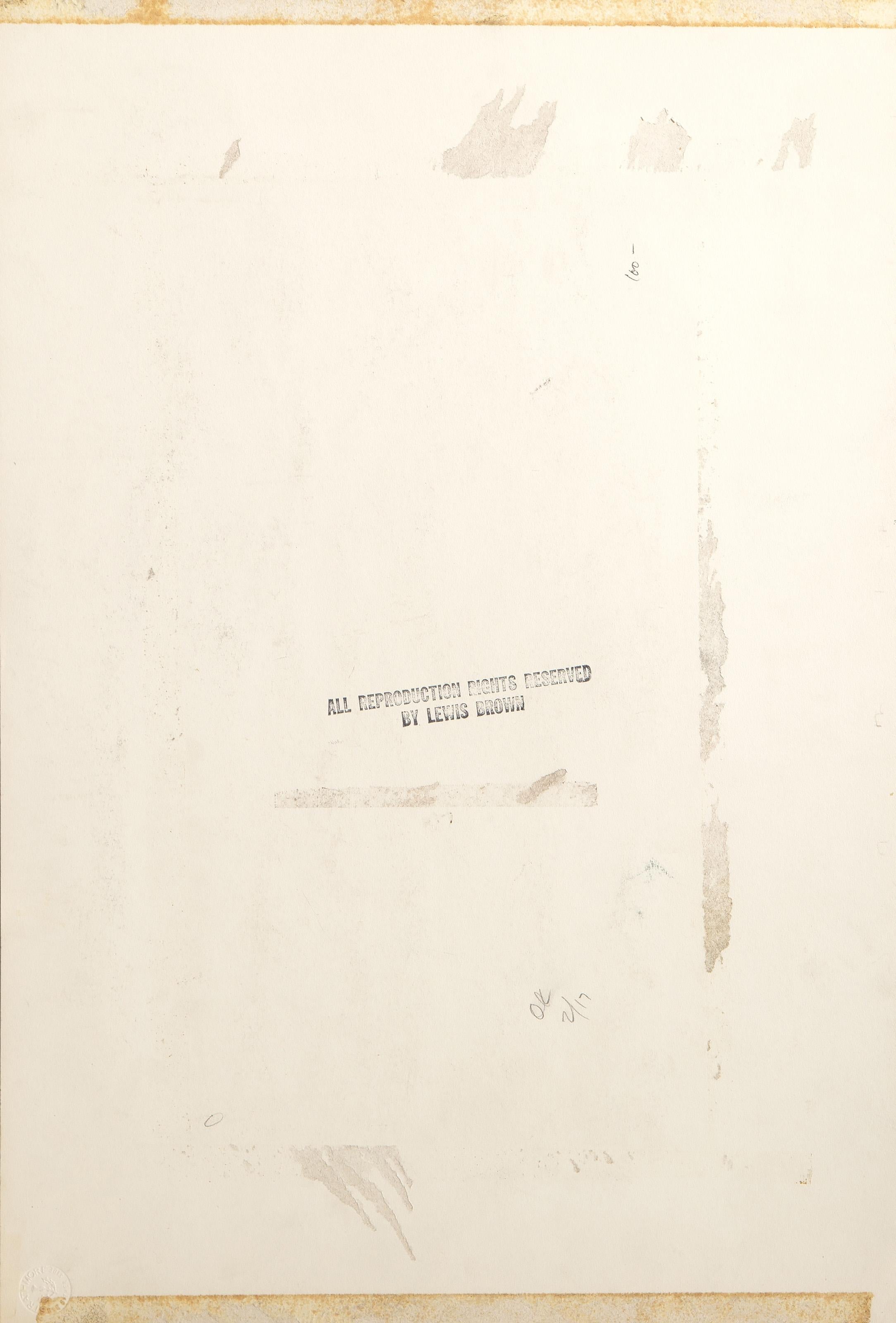 The Lieutenant #18, Impressionistische Gouache und Öl auf Karton von Lewis Brown im Angebot 3