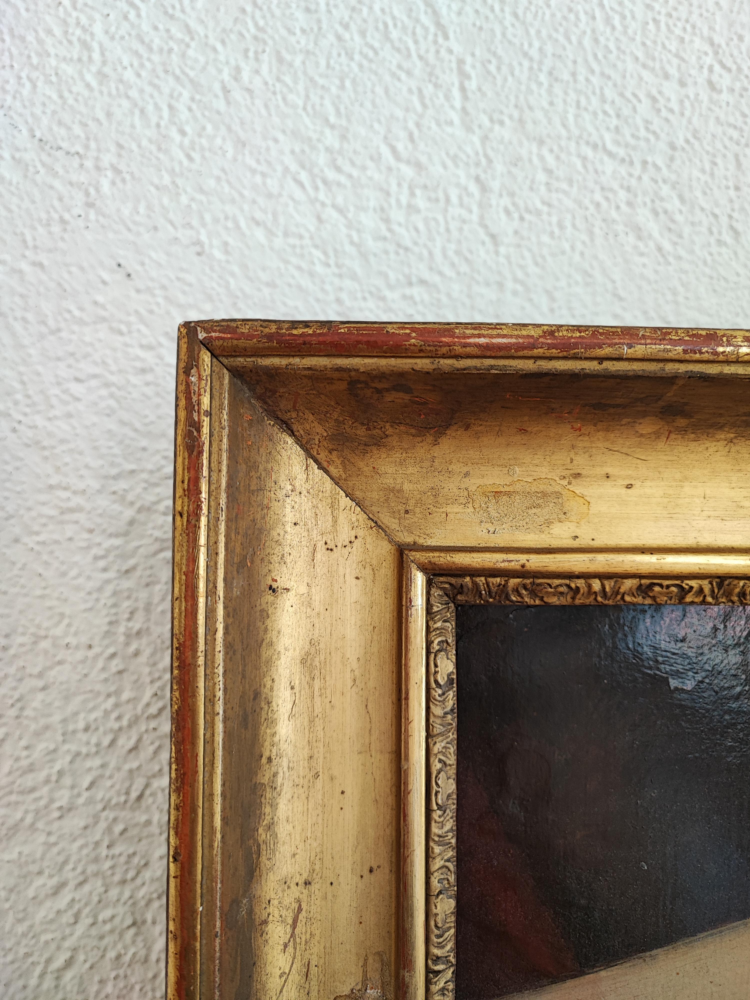 Lavora su cartone
Telaio in legno dorato
58 x 50 x 4 cm