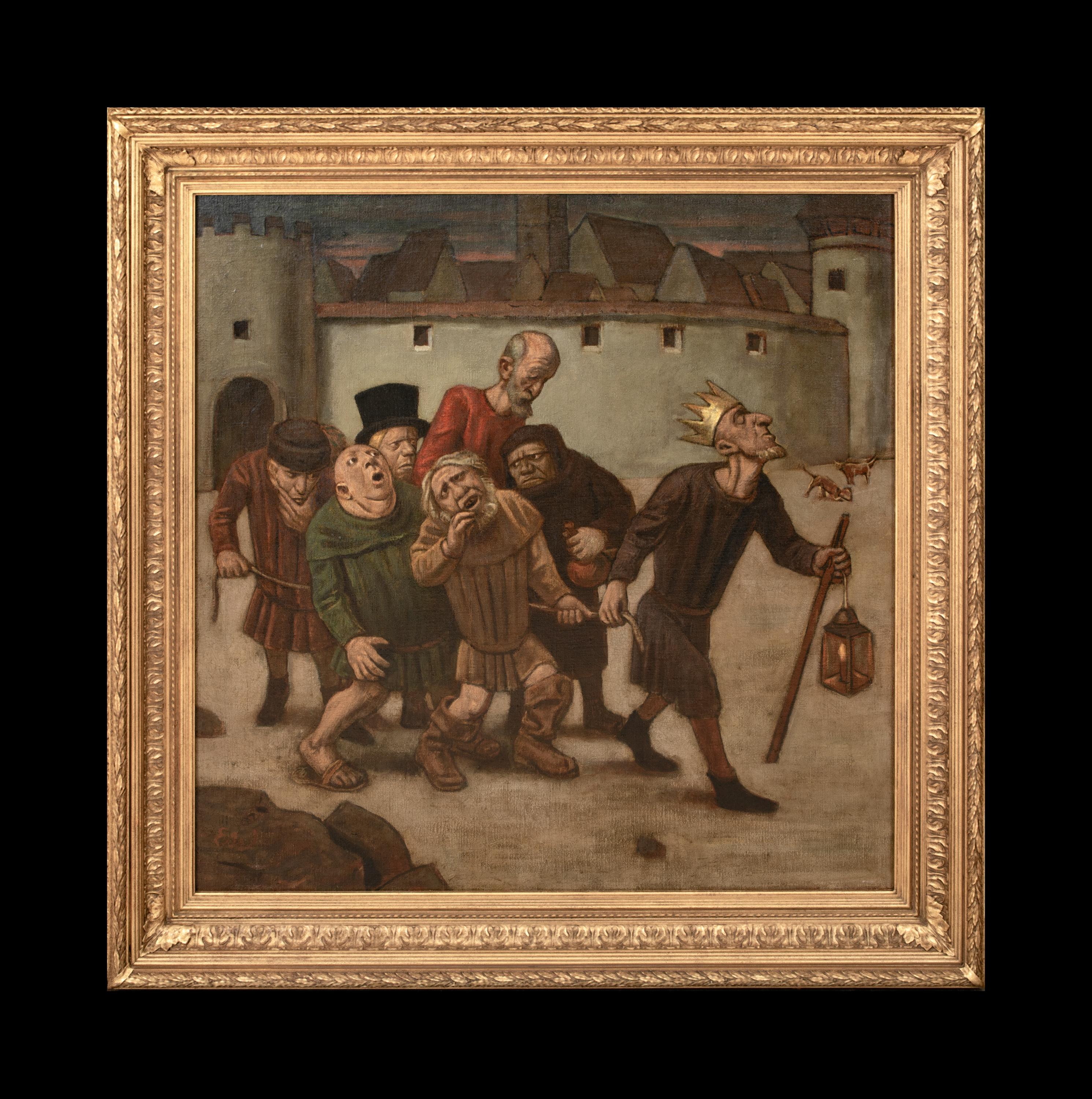 The Lord of Misrule, 19e siècle  par Erich WILKE (1870-1936) - Painting de Unknown