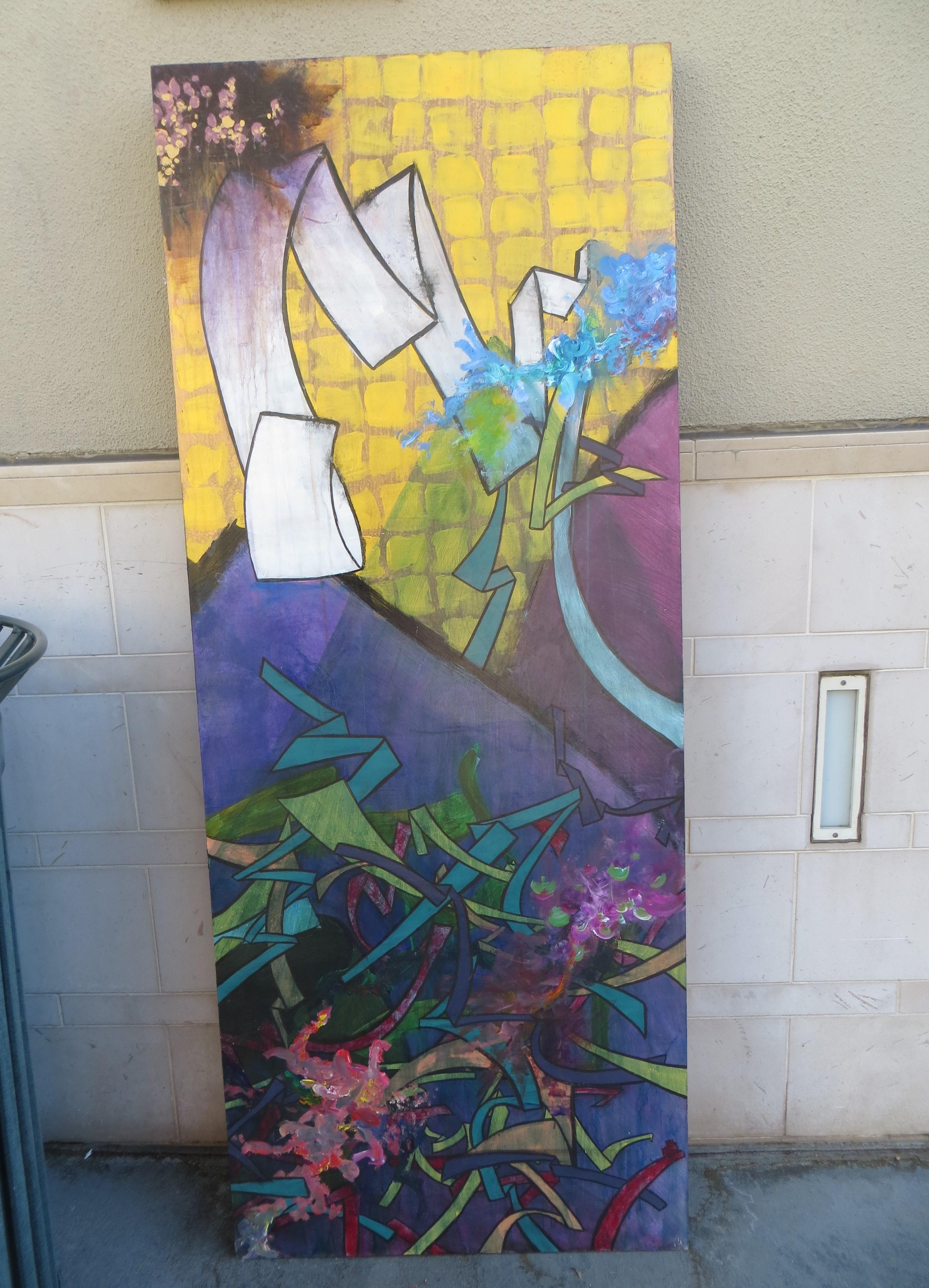 The Loss of Fauna Paintings, A Pair of Decorative Modern Art Panels, Signed For Sale 7