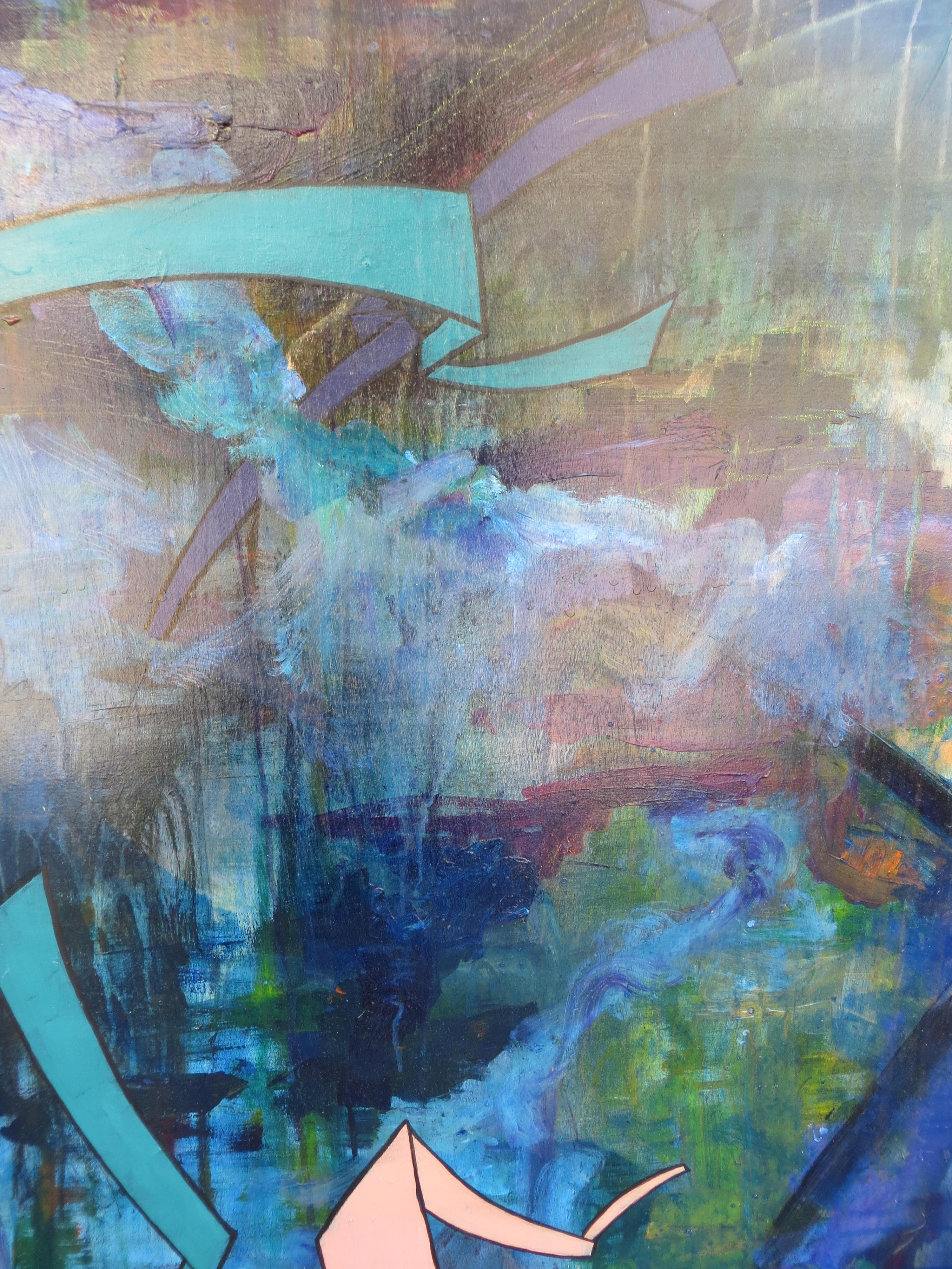 The Loss of Fauna Paintings, A Pair of Decorative Modern Art Panels, Signed For Sale 5