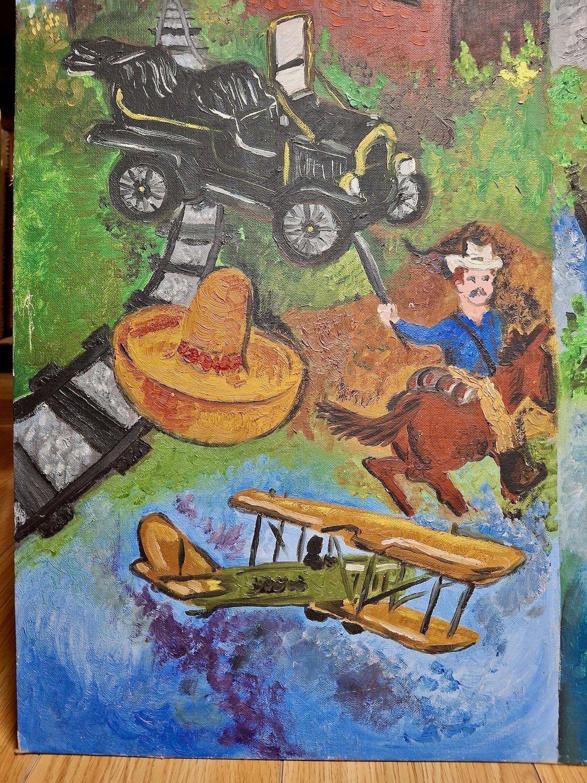 El Hombre de Acción - Painting Arte marginal de Unknown