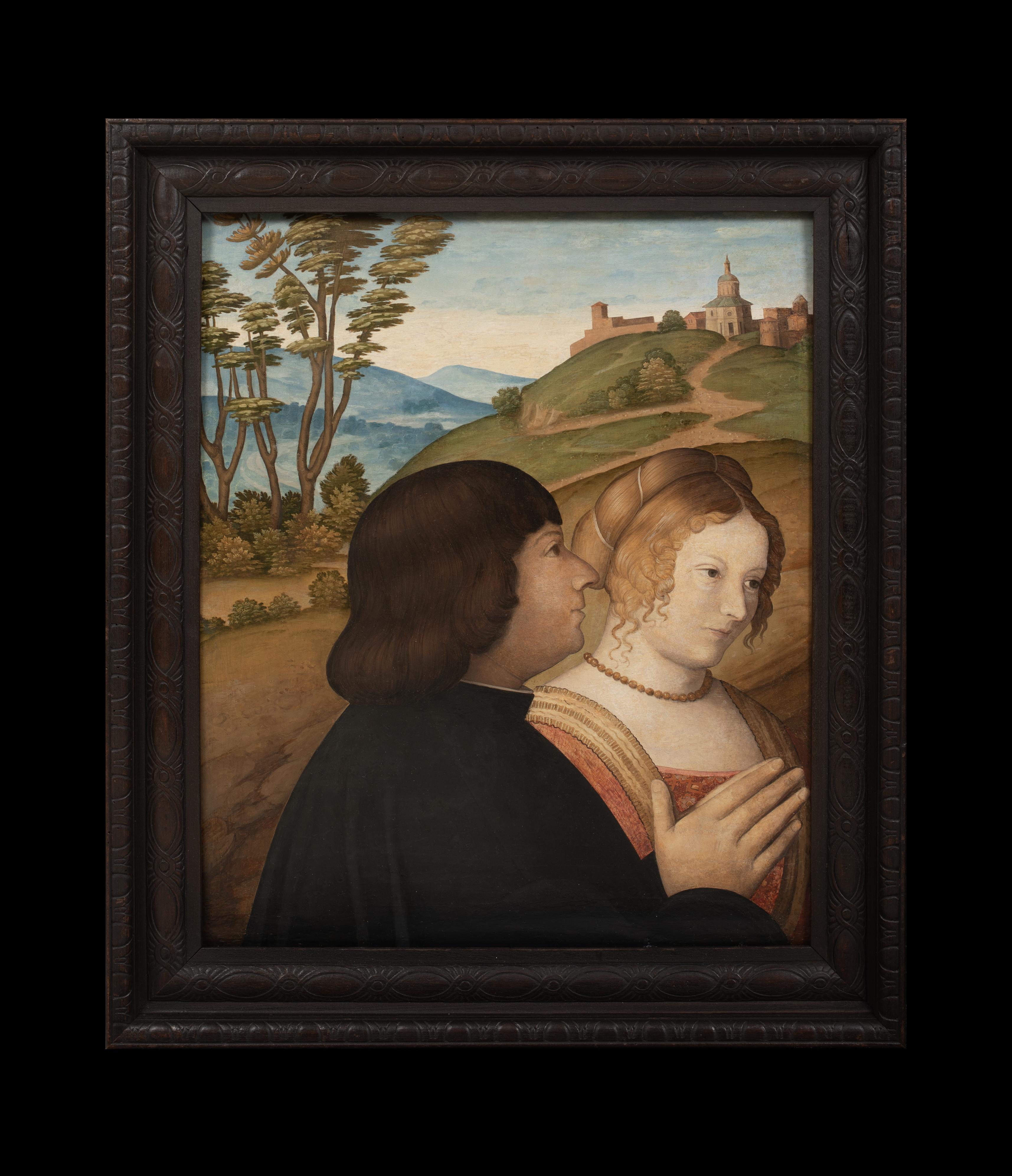El Matrimonio, Siglo XV / XVI  escuela de BALDASSARE ESTENSE (1443-1504) - Painting de Unknown