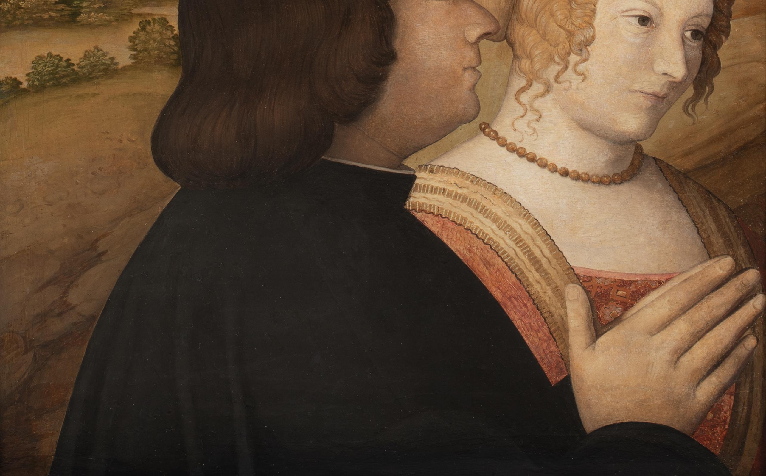 El Matrimonio, Siglo XV / XVI  escuela de BALDASSARE ESTENSE (1443-1504) en venta 1