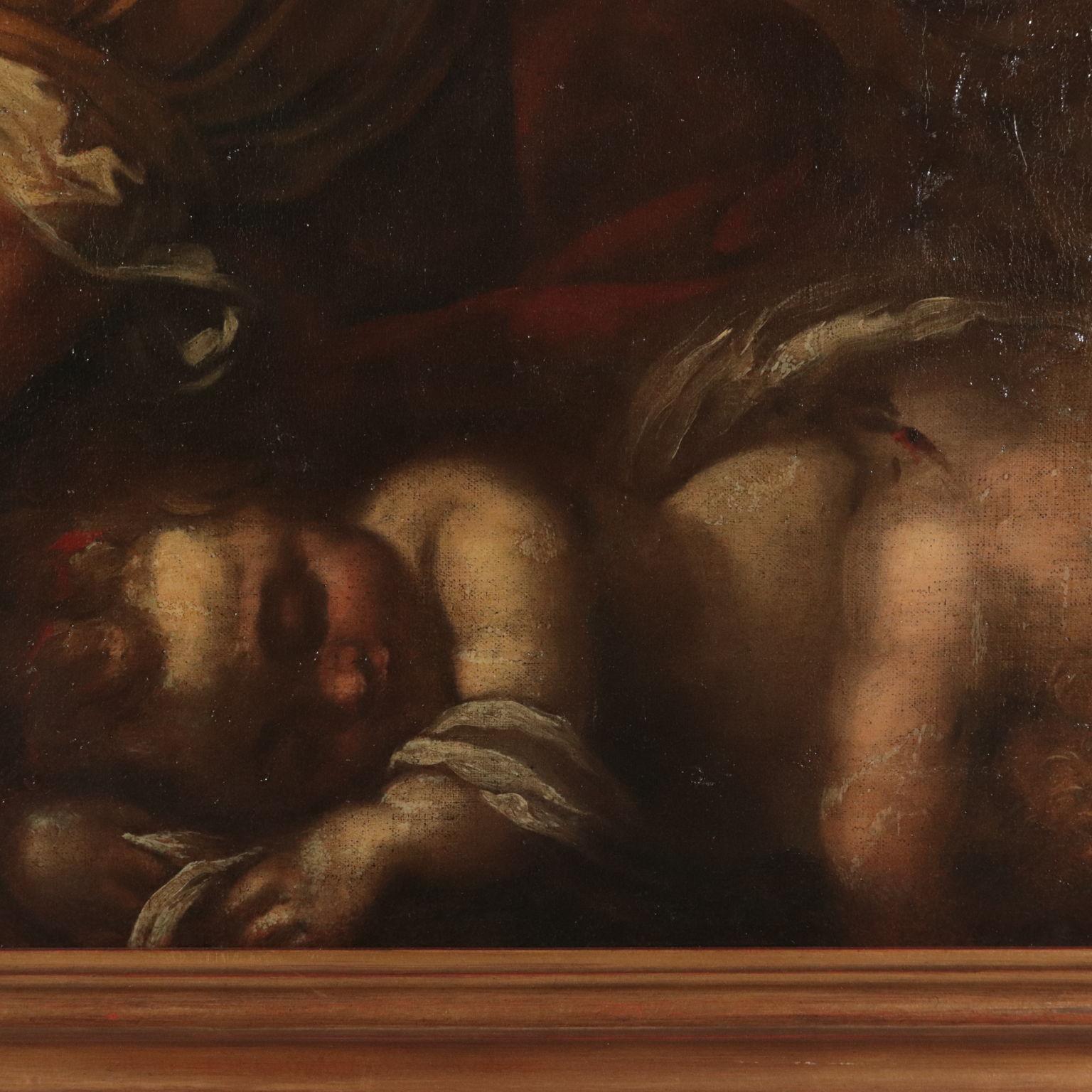The massacre of Innocents Oil on Canvas Italian School 17th Century 3