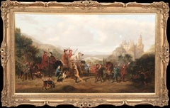 The Medieval Boar Hunt, Rheinstein Castle, 19th Century German School