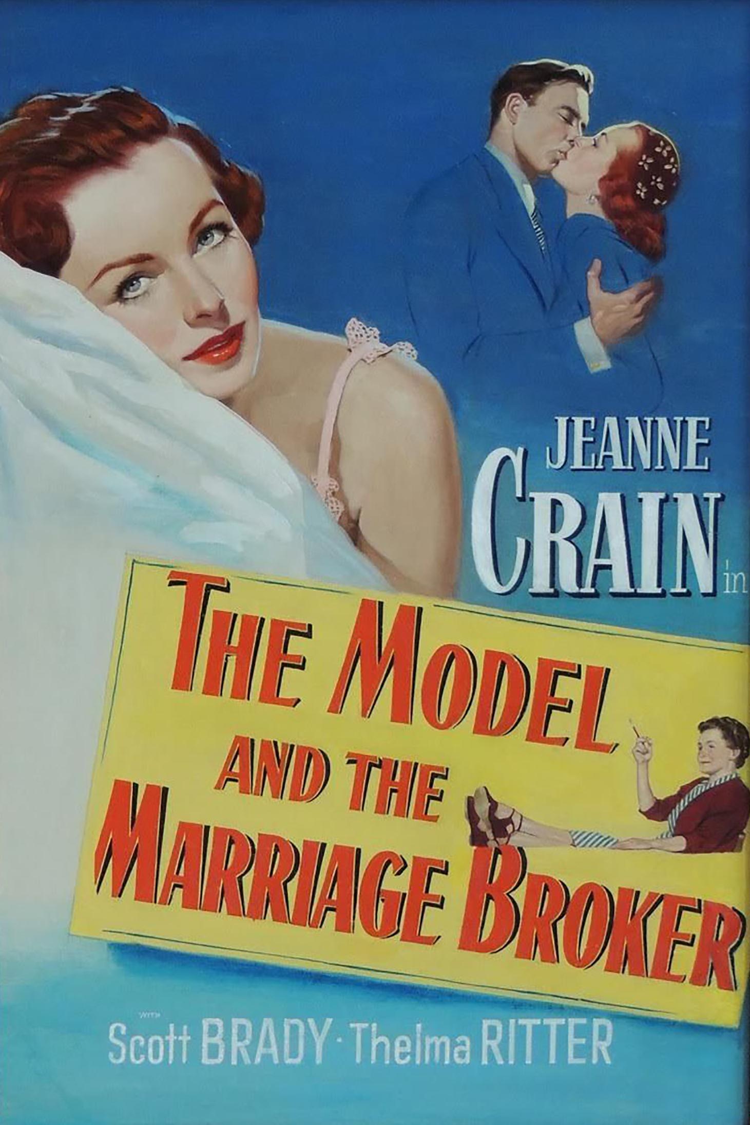 Unknown Figurative Painting - The Model and The Marriage Broker, Movie Poster