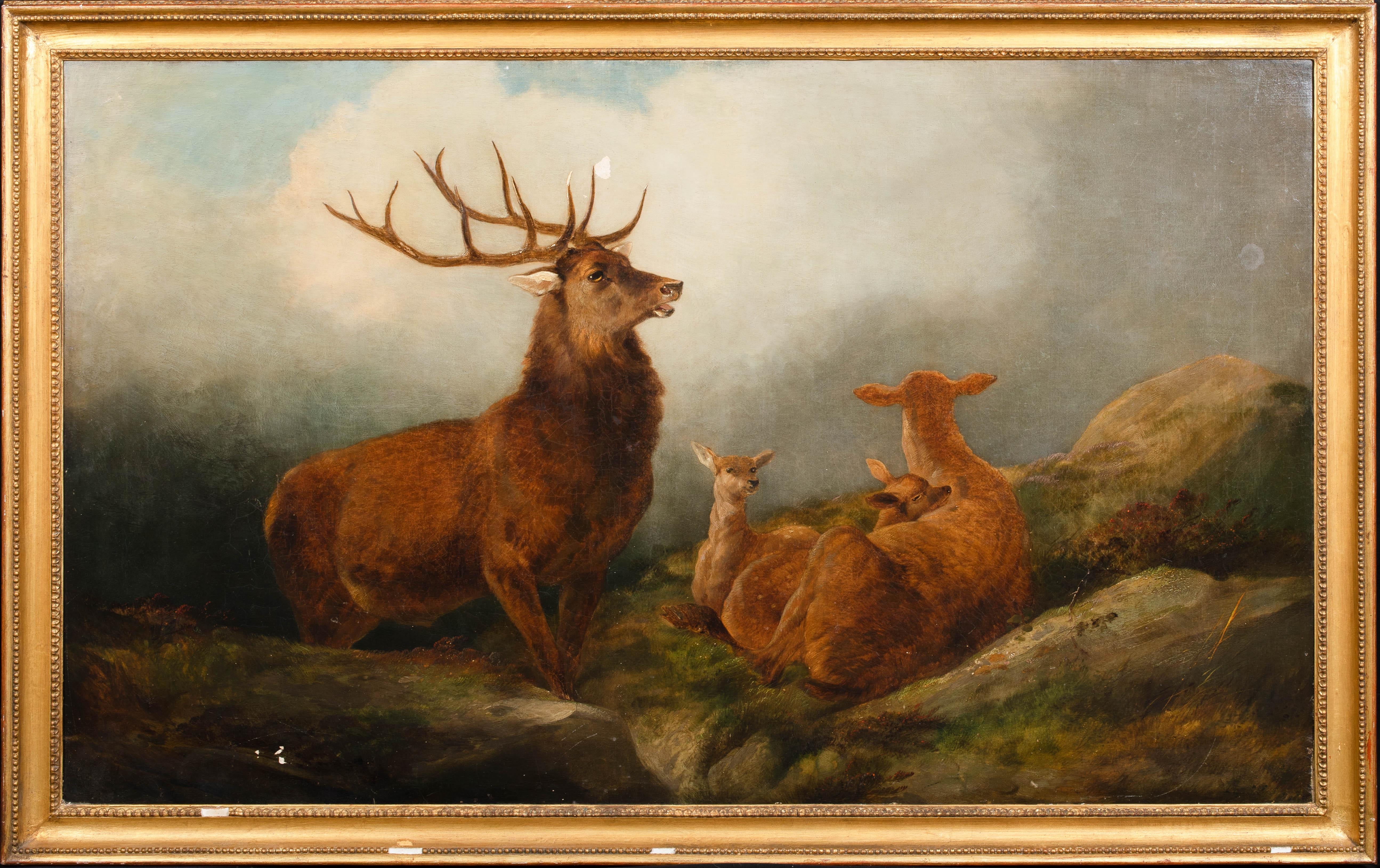 Unknown Landscape Painting - The Monarch Of The Glen, 19th Century Scottish Highland Stag