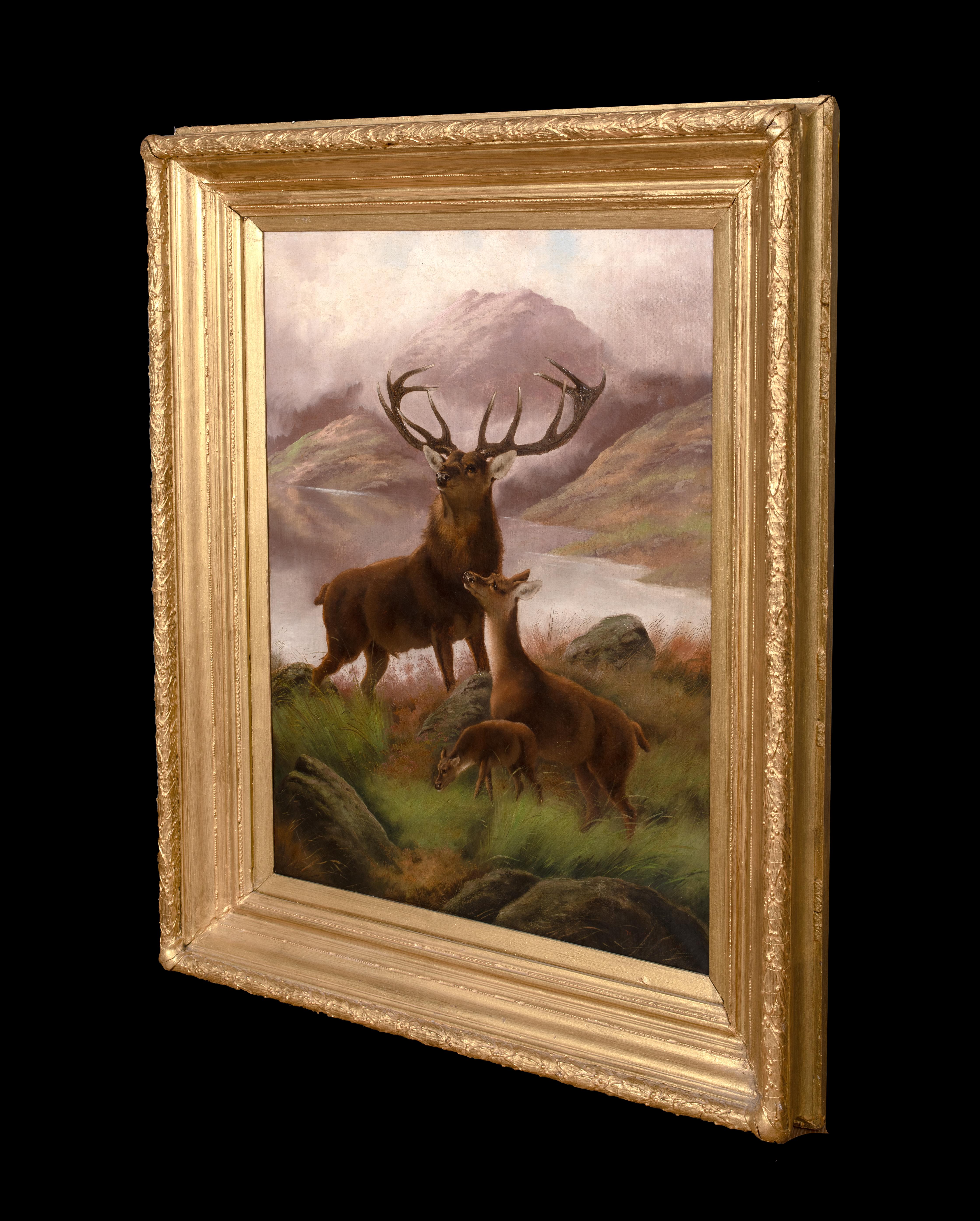 Il Monarca del Glen, XIX secolo - Cervo e cerbiatto delle Highlands Sottish in vendita 4