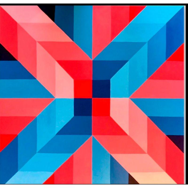 The Mystery Of Geometry von Osvaldo Bacman – Painting von Unknown