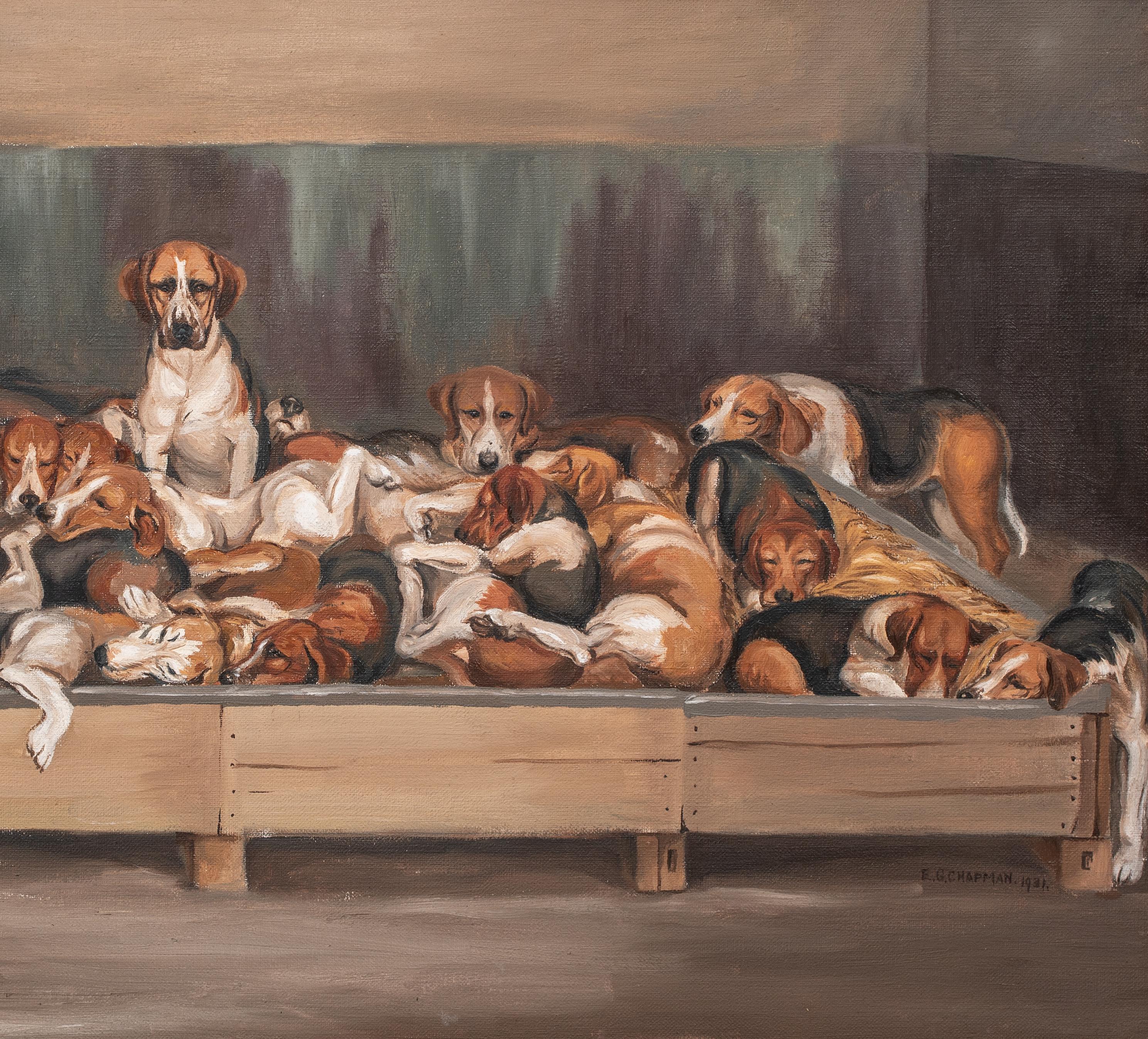 The New Forest Foxhounds, 19e siècle  par E G Chapman (19ème siècle britannique) en vente 4