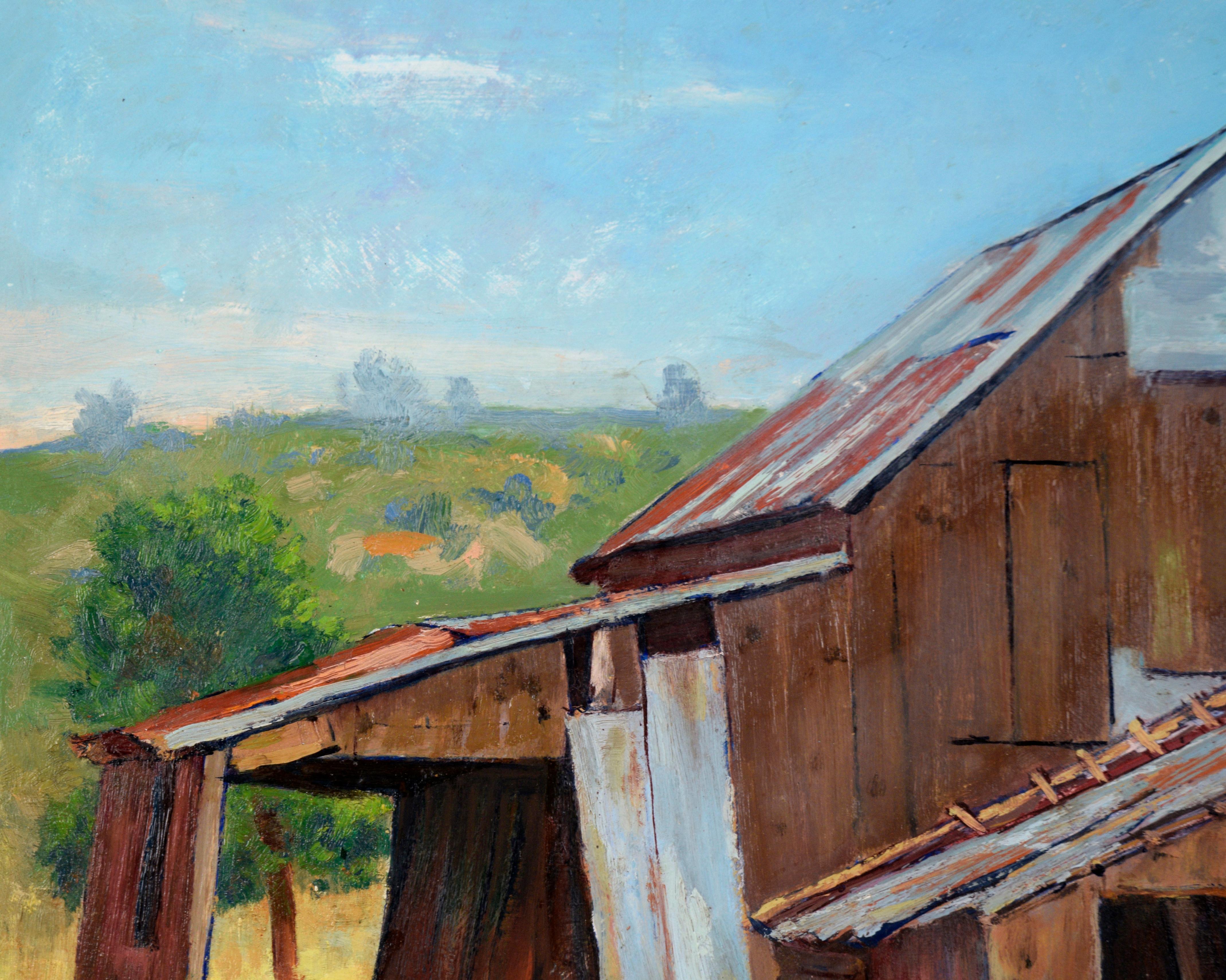 Los antiguos graneros - Paisaje agrícola - Painting de Unknown