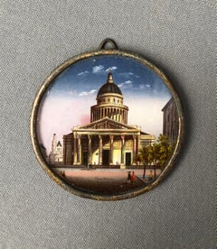 The Pantheon, Painted Miniature, Souvenir from Paris