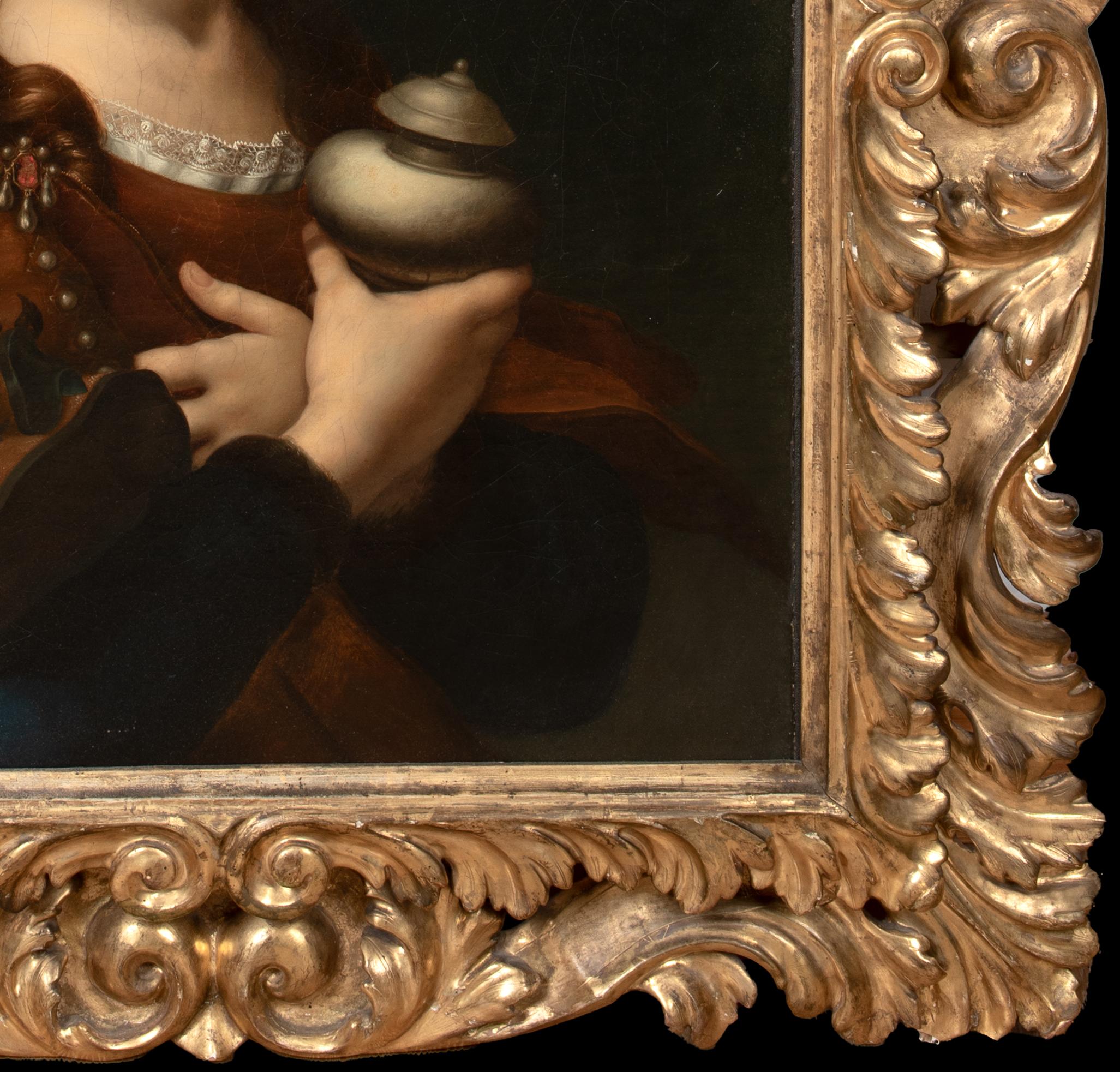 La Magdelena penitente, siglo XVIII

según CARLO DOLCI (1616-1686)

Gran representación del Viejo Maestro italiano del siglo XVII de la Magdalena penitente, óleo sobre lienzo. Versión de excelente calidad y estado de la Magdalena penitente de Carlo