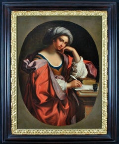 The Persian Sybil - 19th Century Oil Portrait, Antique Old Master Painting