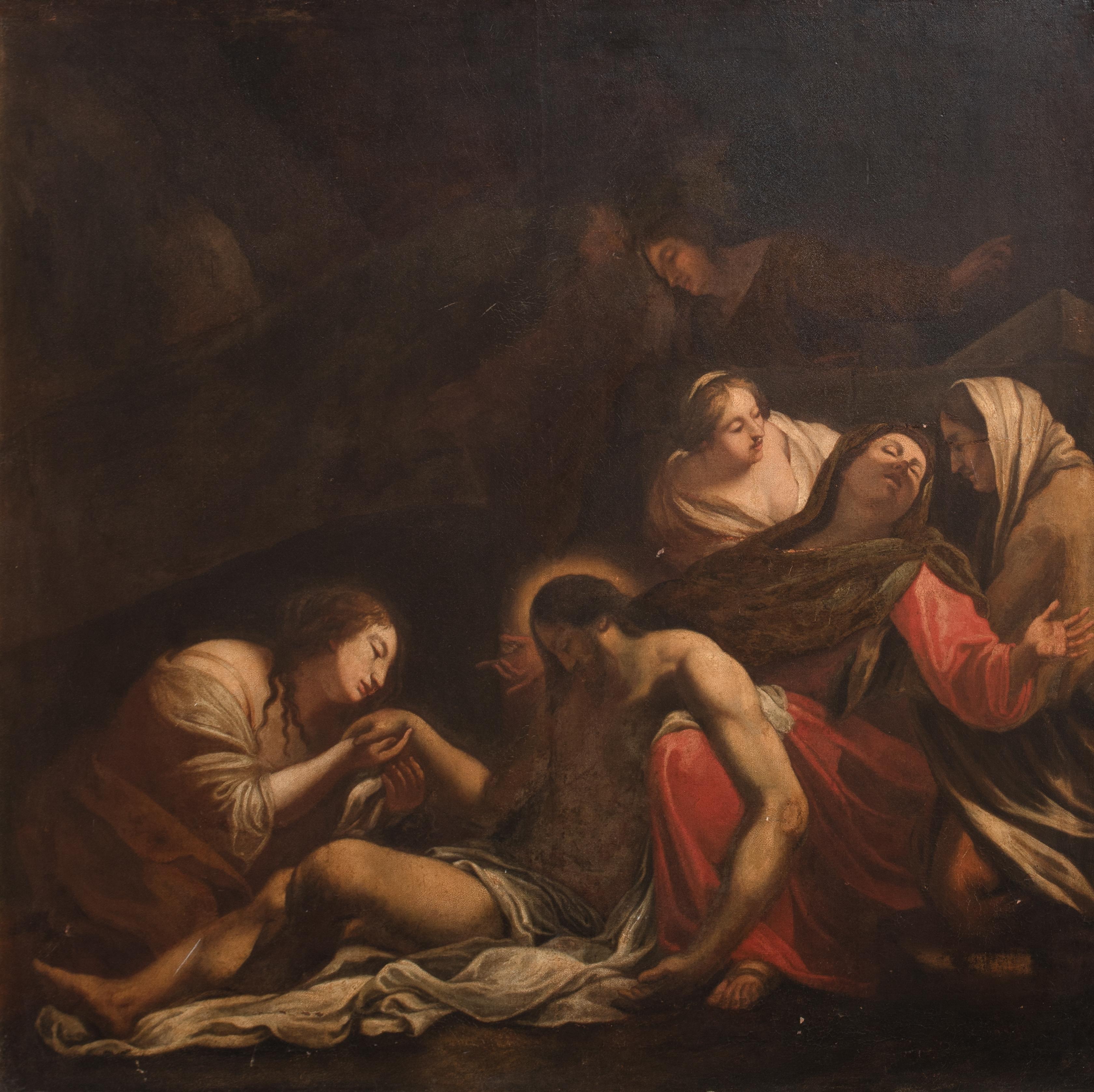 The Pieta, 17th Century circle of TINTORETTO (1518-1594) (Schwarz), Portrait Painting, von Unknown