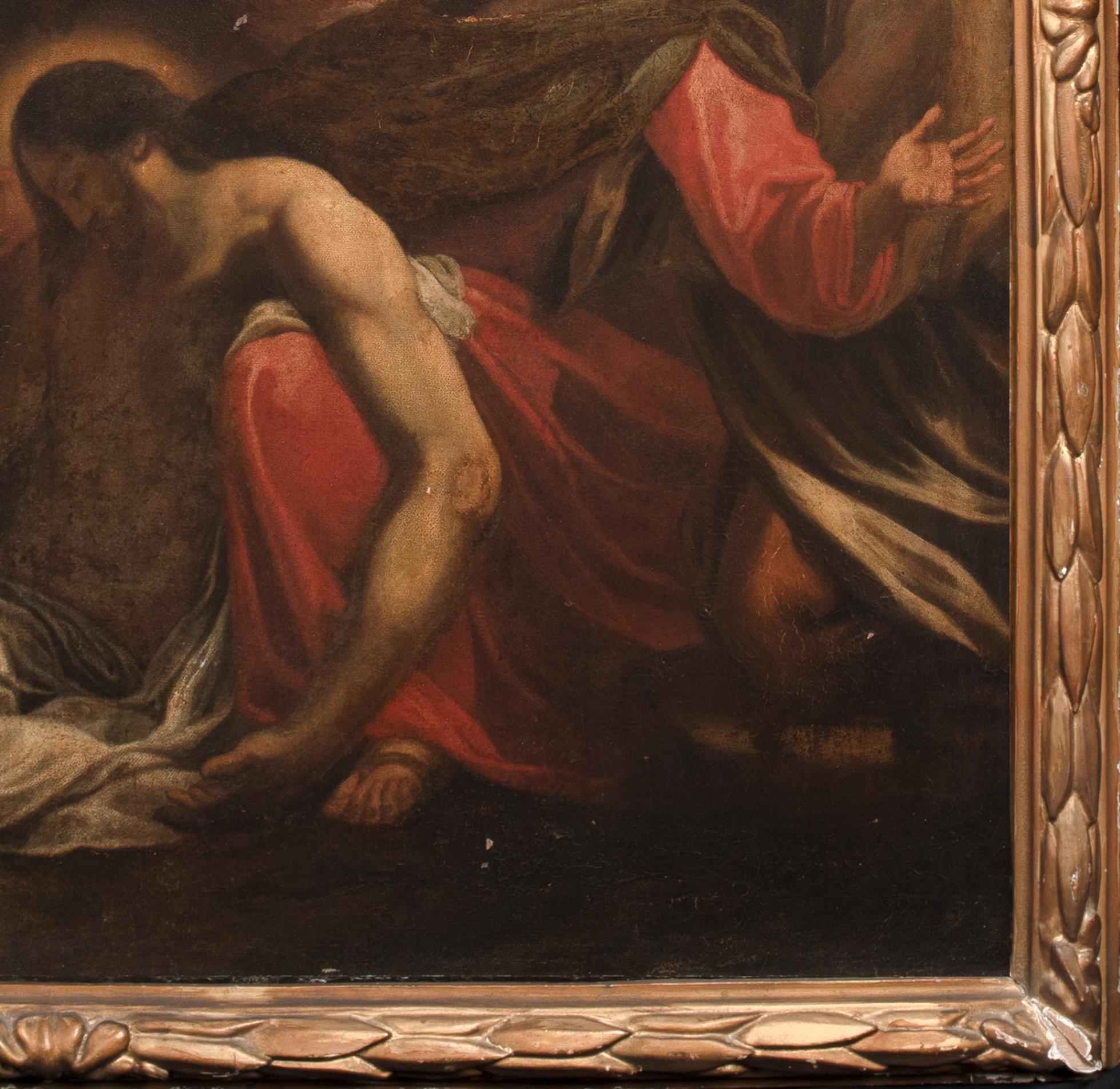  Die Pieta, 17. Jahrhundert

Kreis von TINTORETTO (1518-1594)

Große italienische Altmeisterdarstellung der Beweinung Christi aus dem 17. Jahrhundert, Öl auf Leinwand. Hervorragende Qualität und großformatige Darstellung der venezianischen Schule