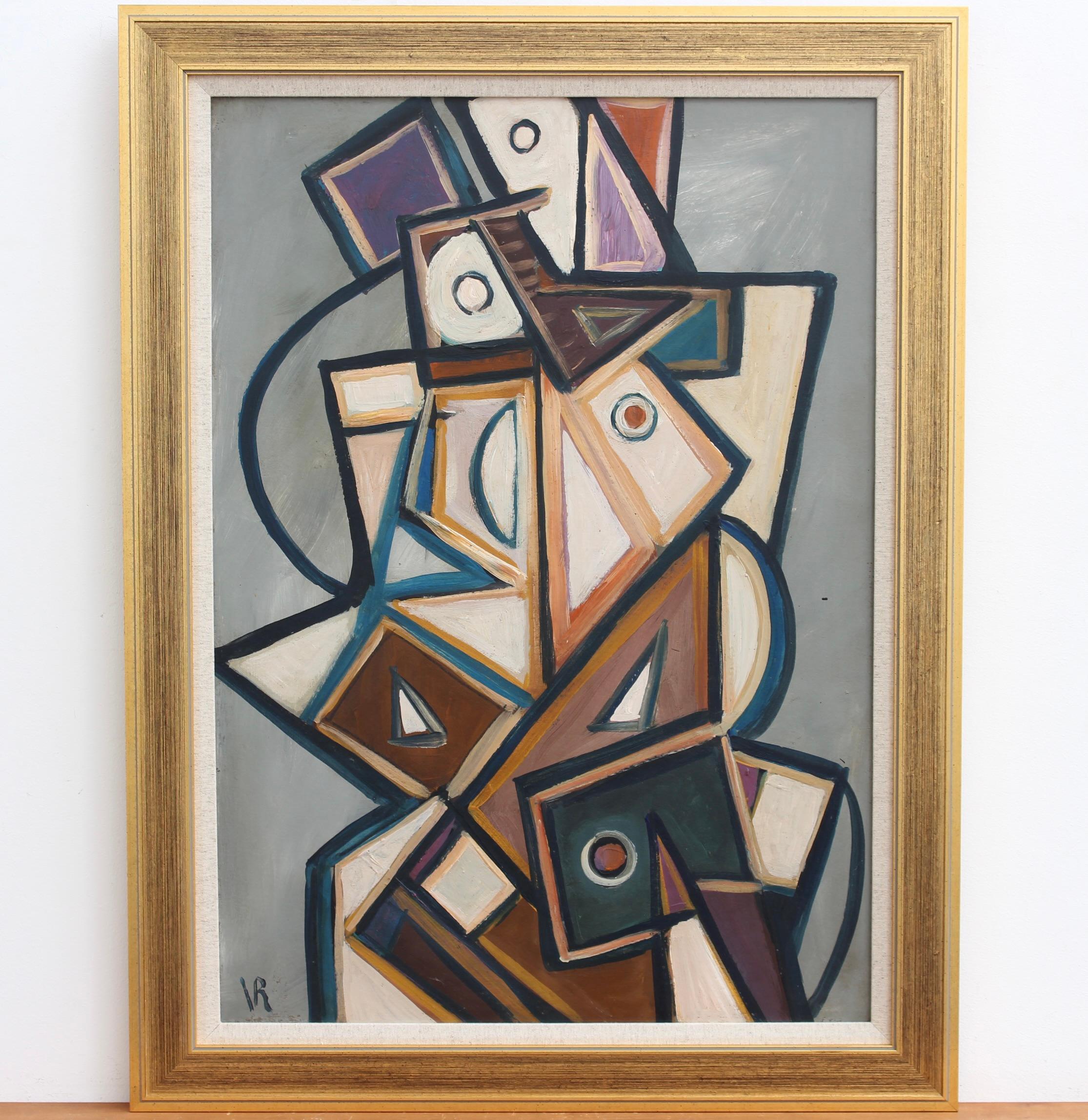 Abstract Painting di Unknown - La scuola tedesca 'Il postino' (circa anni '70)