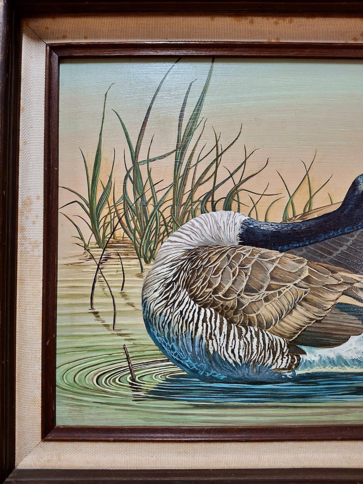 El ganso que se acicala - Painting de Unknown