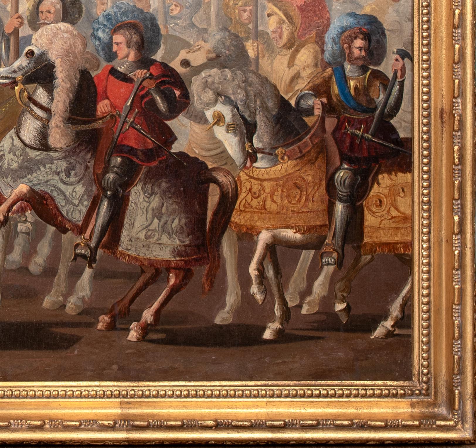 The Procession Of Joan Of Arc, The Siege Of Orléans, 19th Century

French School

Large 19th Century French School panorama of Joan Of Arc at the Siege of Orleans, oil on canvas. Excellent quality and condition scene of the French with the small