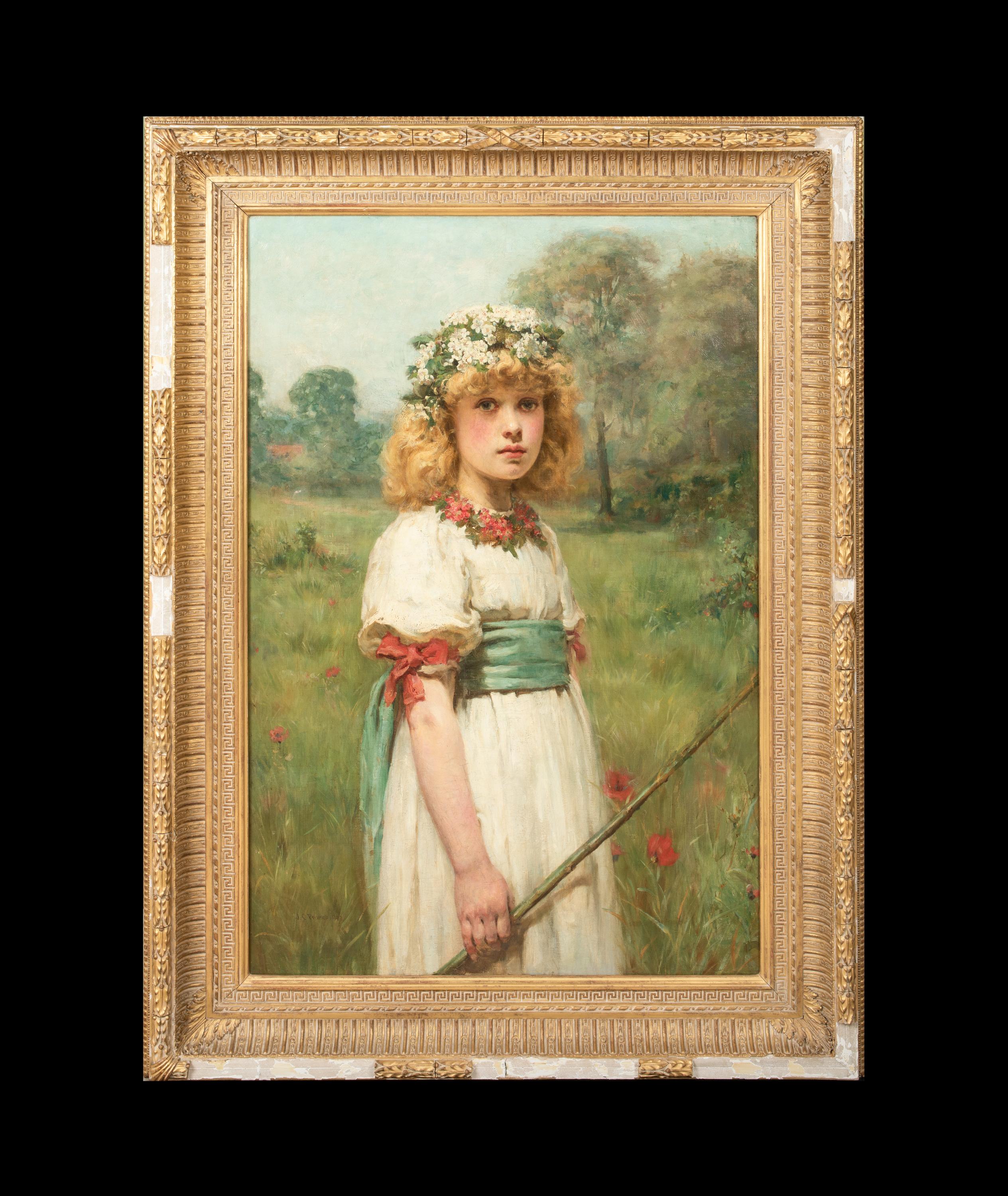 The Queen Of May, dated 1877  by Valentine Cameron PRINSEP (1838-1904) - Painting by Unknown