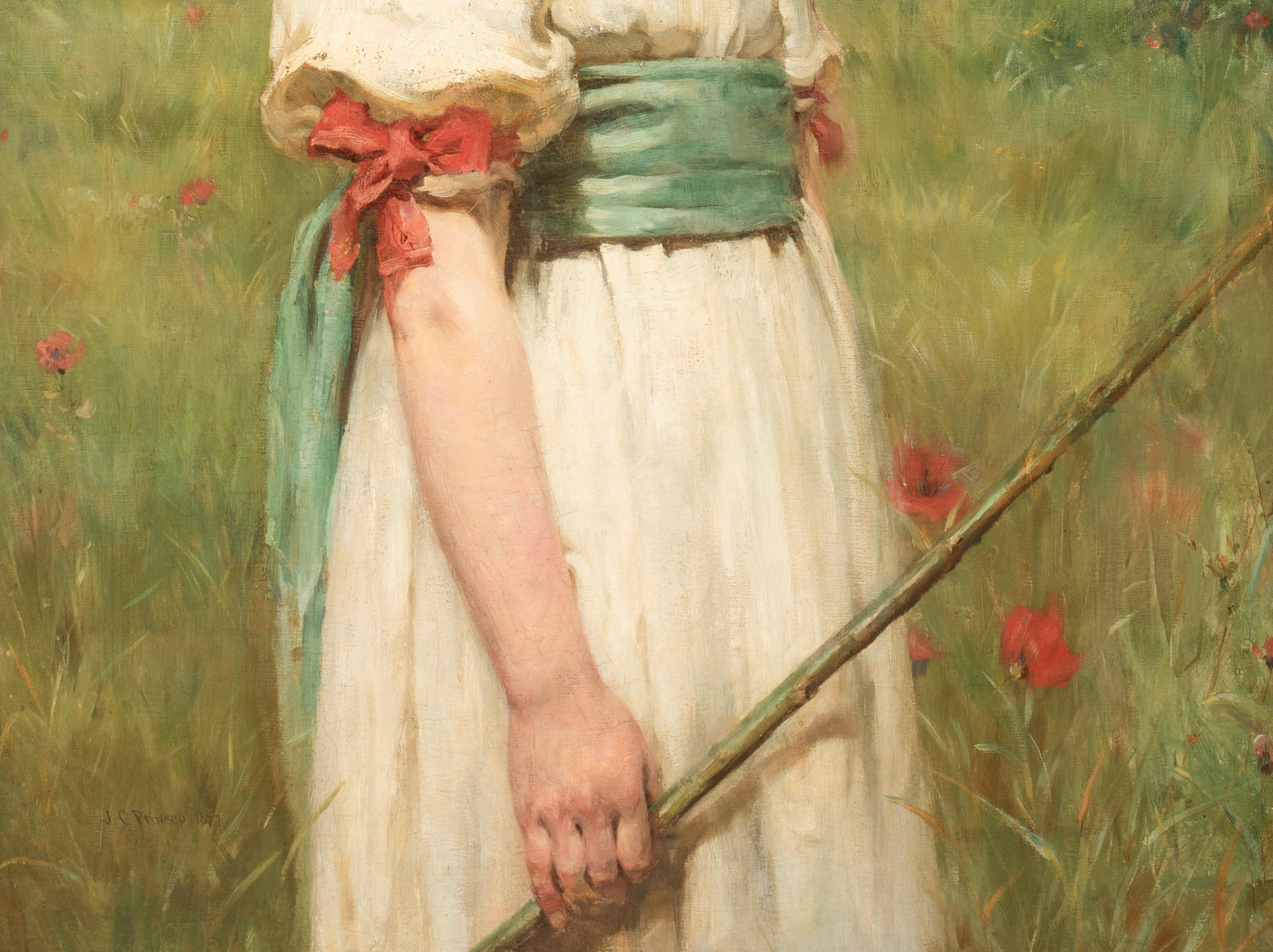 The Queen Of May, dated 1877  by Valentine Cameron PRINSEP (1838-1904) For Sale 1