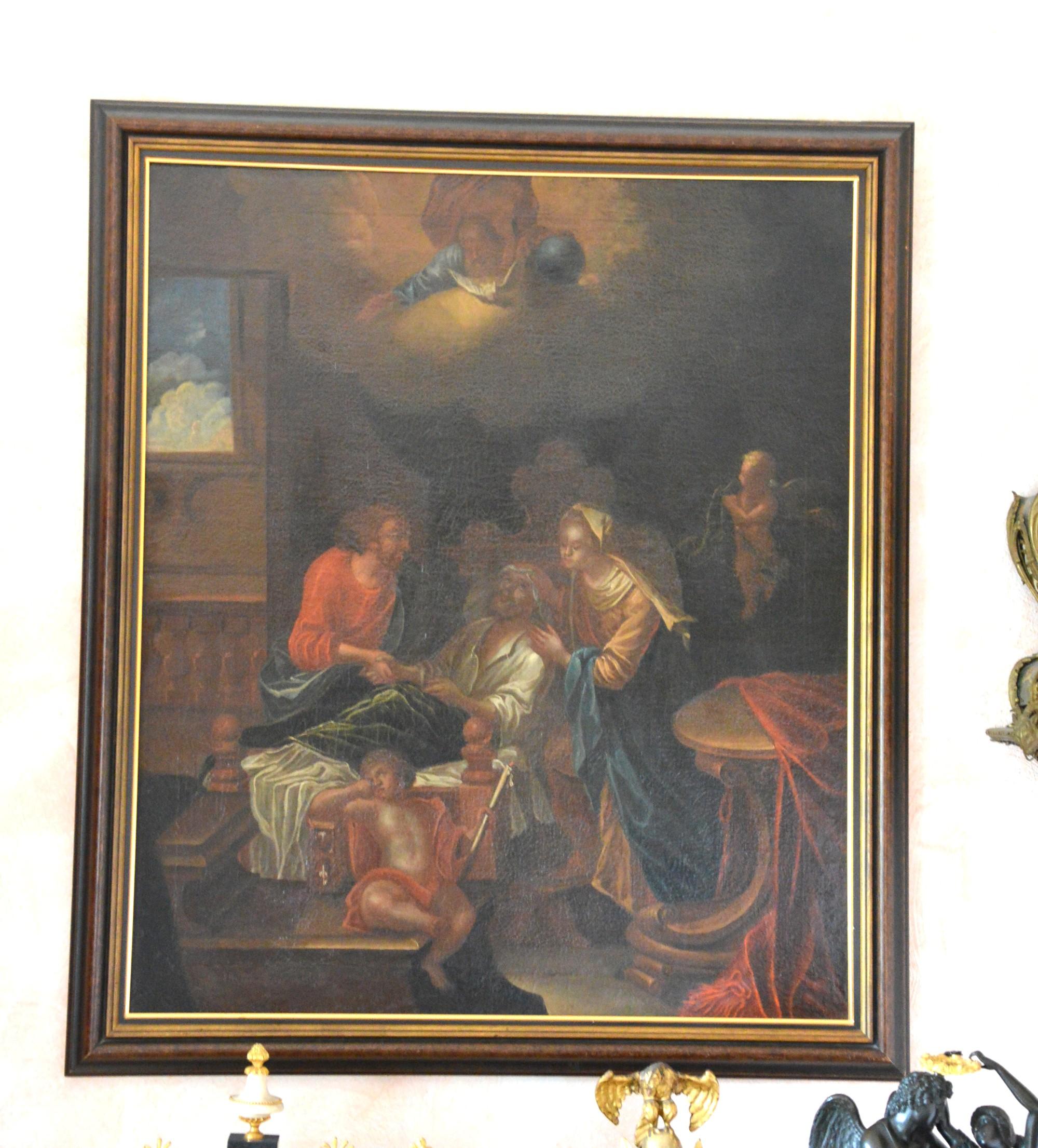 Die Auferweckung des Lazarus (Schwarz), Figurative Painting, von Unknown