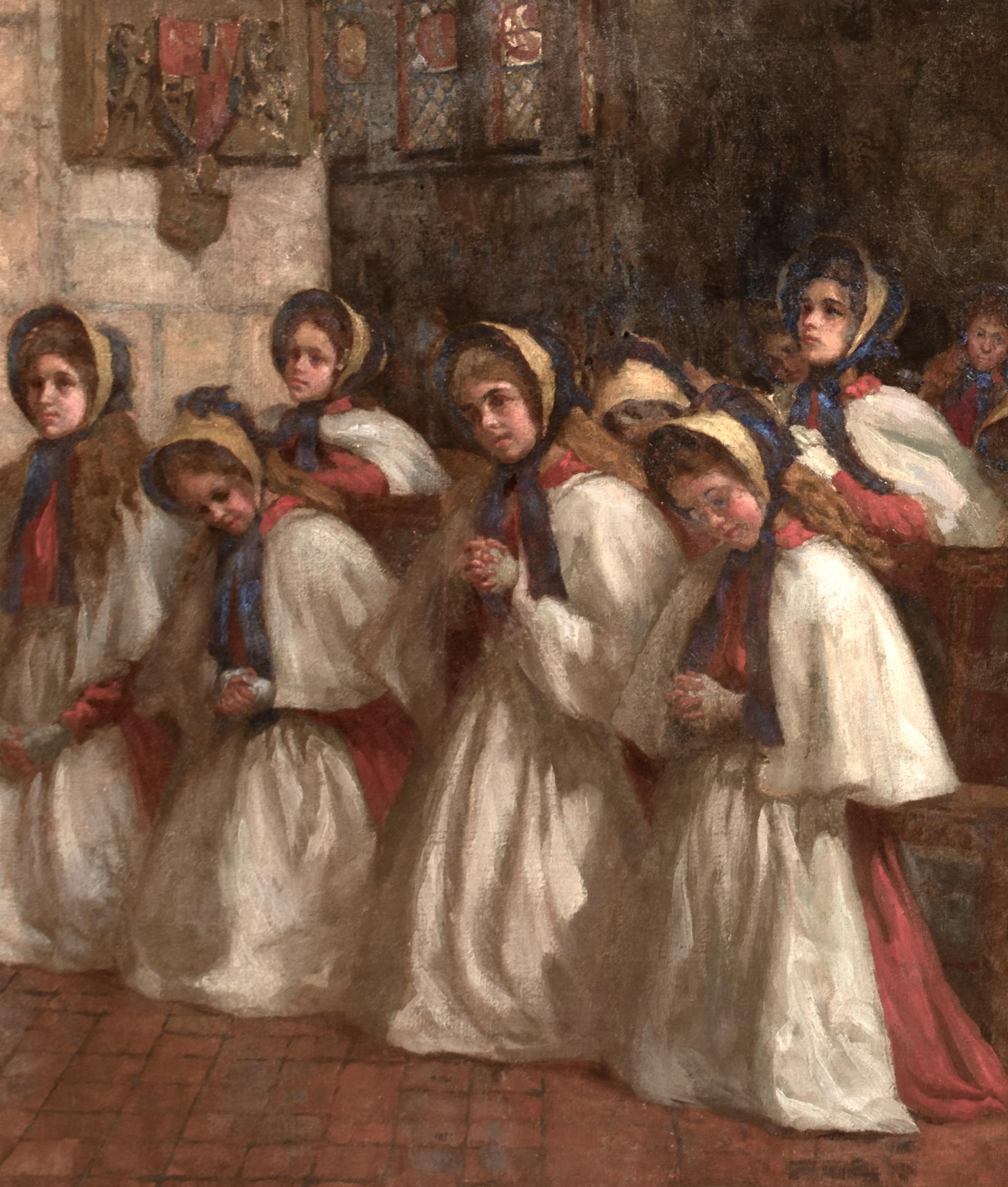 The Red Maids Of Bristol, Sunday Church Service, Lord Mayor's Chapel, 1911 For Sale 2