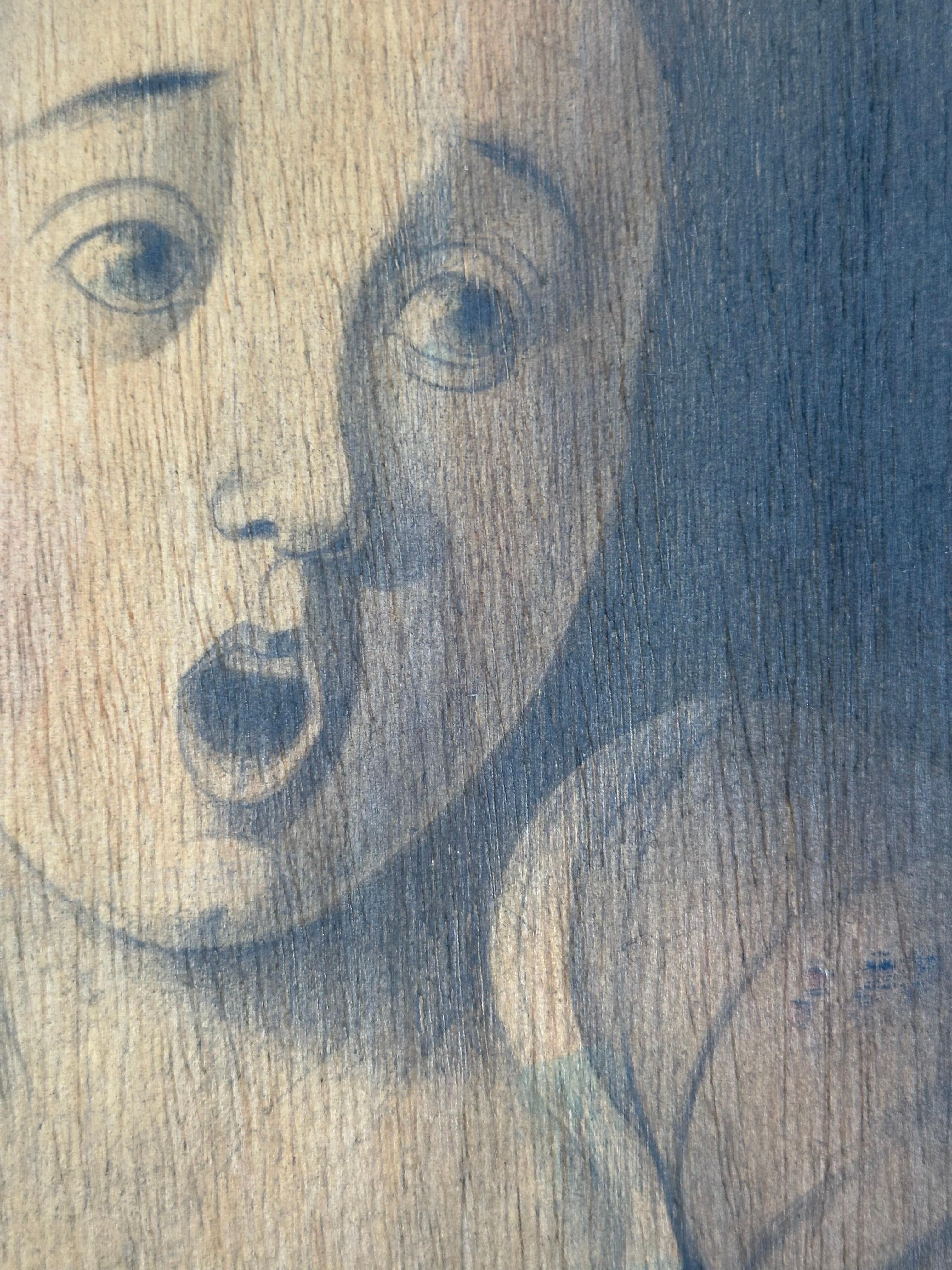 Artist Unknown

The Rehearsal for Spontaneity. 1990

Mixed Media on wood panel,  20 x 29.5 inches. 

Unsigned and unattributed. Original label on verso. Frame has bee removed which explains measurement discrepancy. 

The image is an ironic