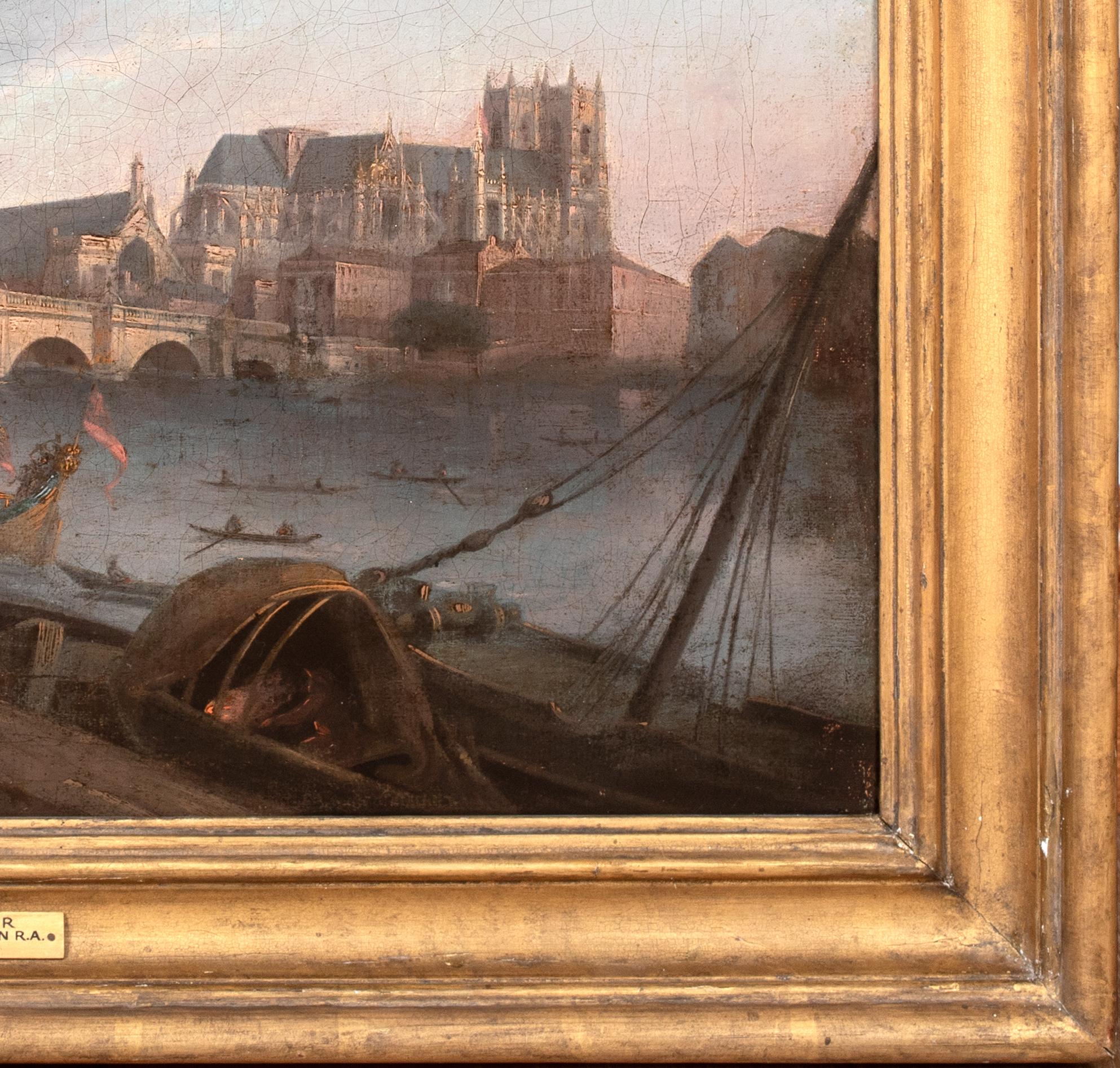 The Royal Barge of George III, Westminster Bridge From Southbank, 18th Century

by Joseph FARINGTON (1747-1821) similar to $45,000

Large 18th Century London view of Westminster from the Southbank, oil on canvas by Joseph Farington. Circa 1790 view