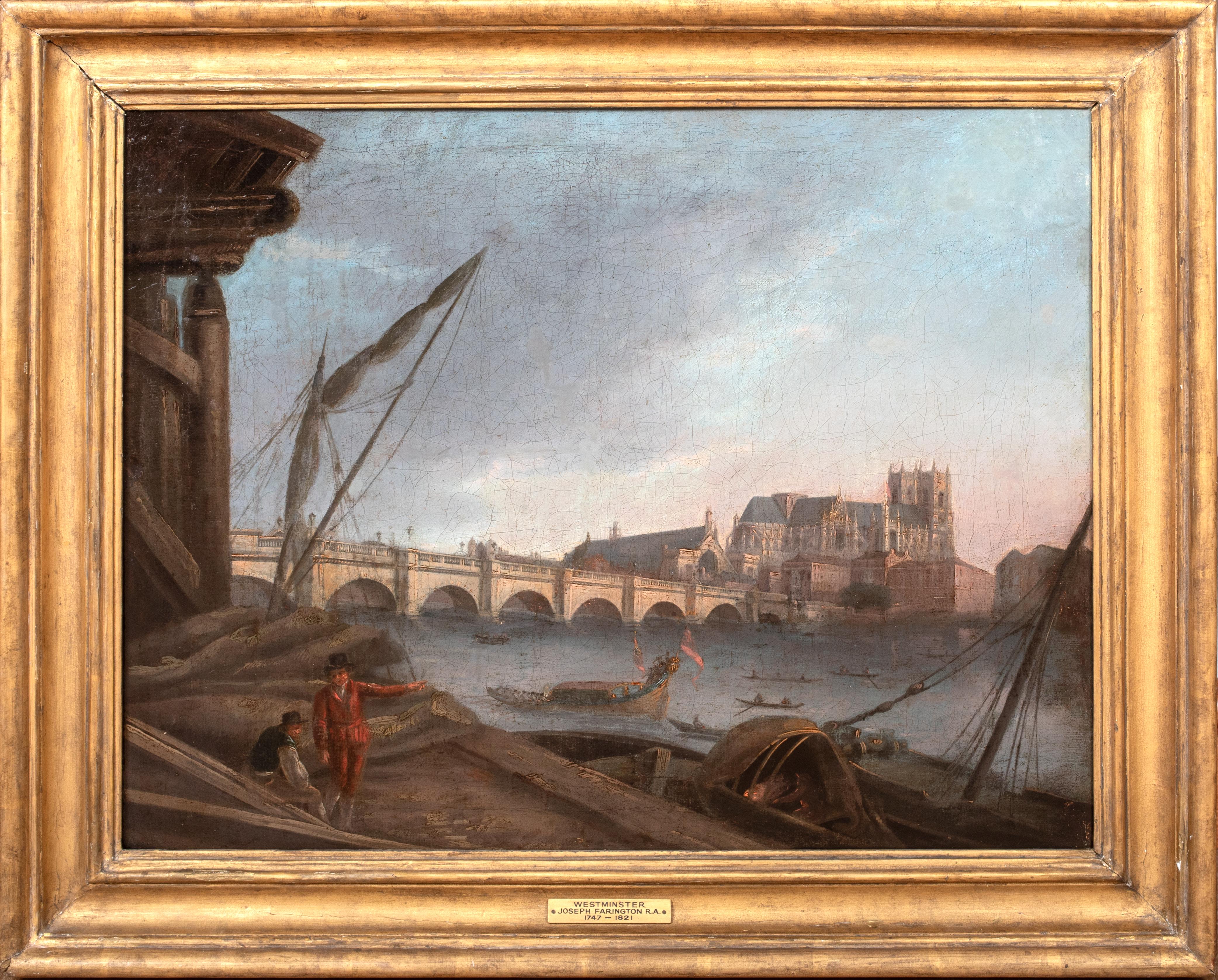 The Royal Barge of George III, Westminster Bridge From Southbank, 18th Century