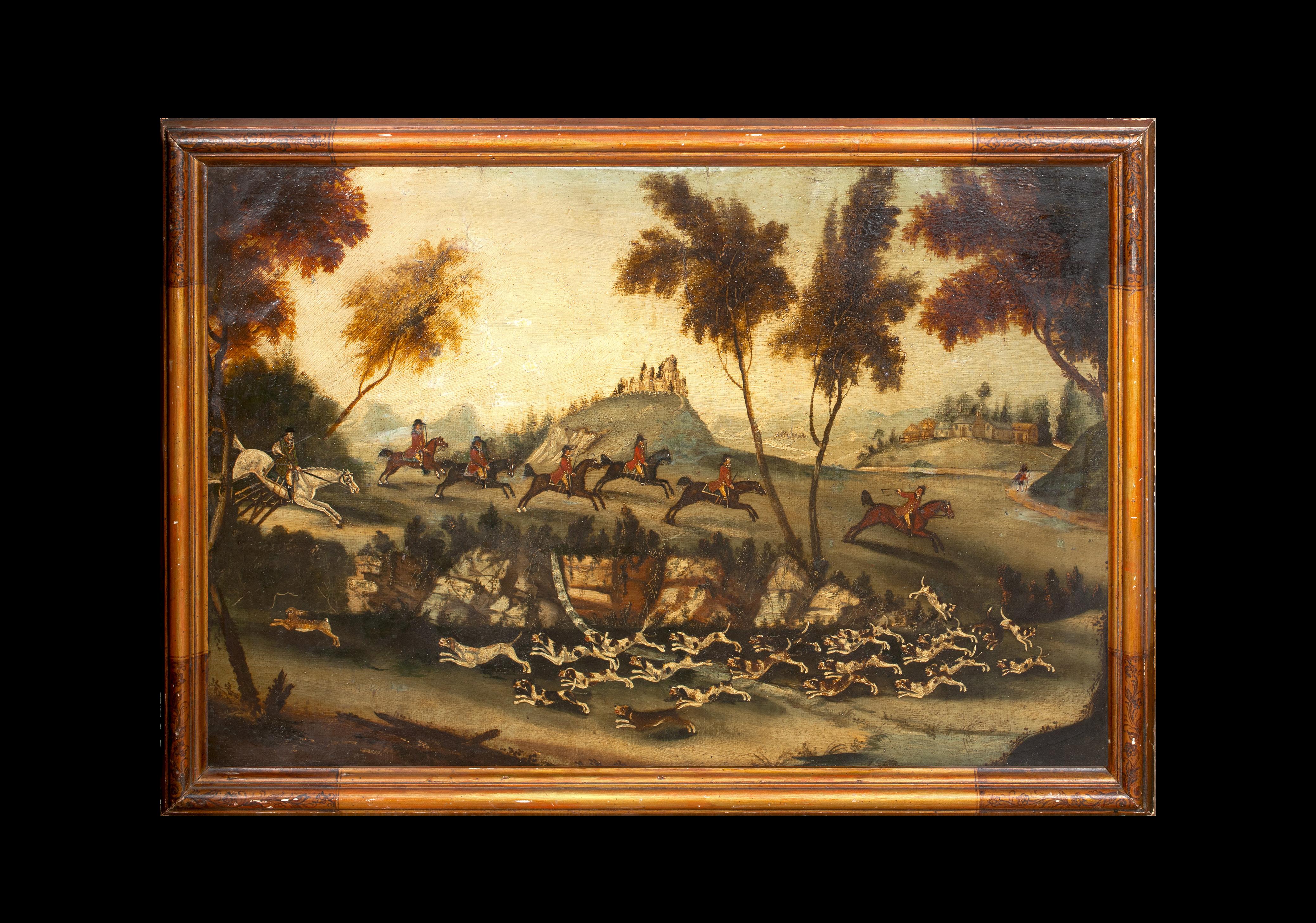 The Royal Hunt, 18th Century  attributed to JOHN CORDREY (1765-1825) - Painting by Unknown