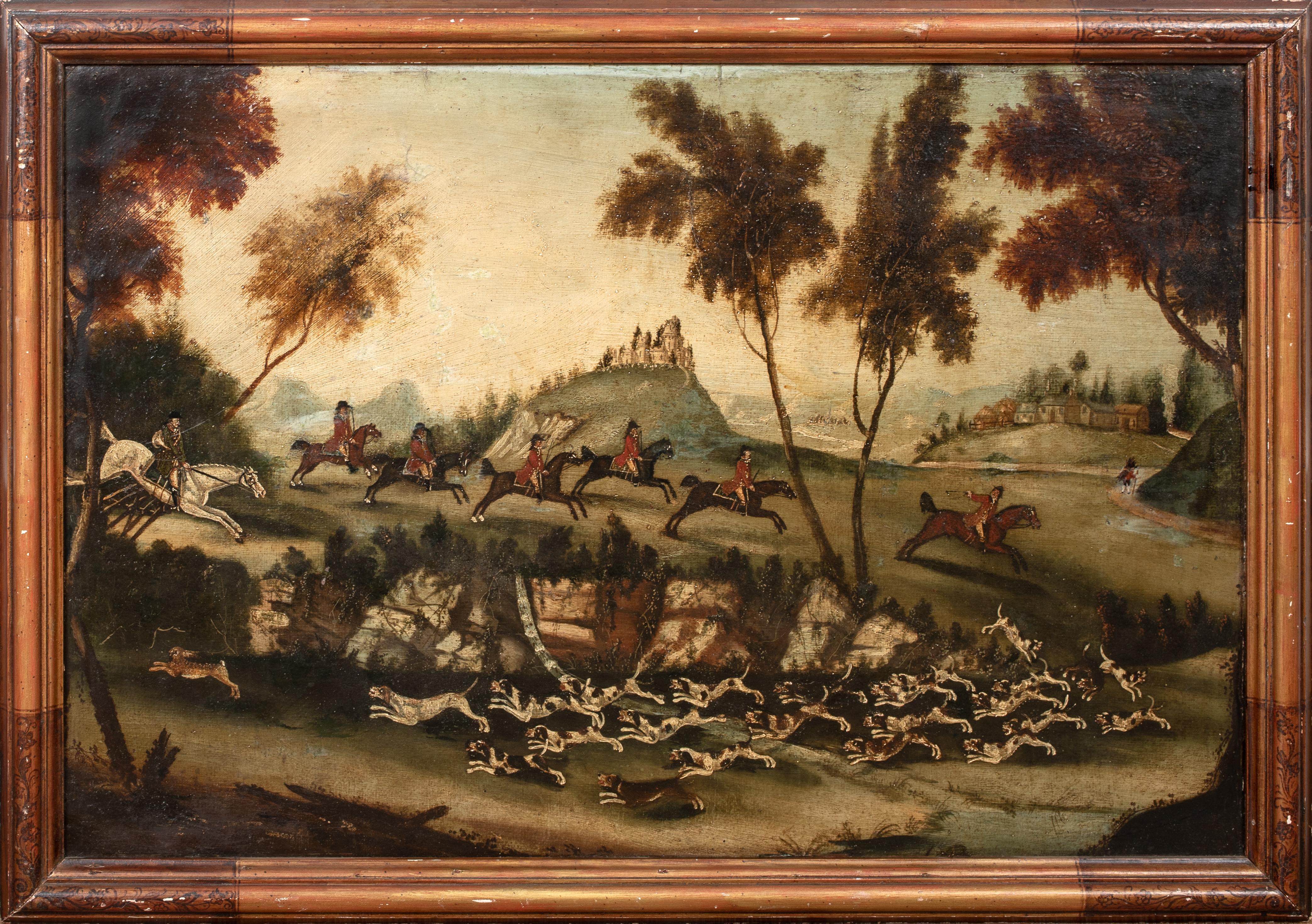 Unknown Animal Painting – Die königliche Jagd, König George III, 18. Jahrhundert - JOHN CORDREY (1765-1825)